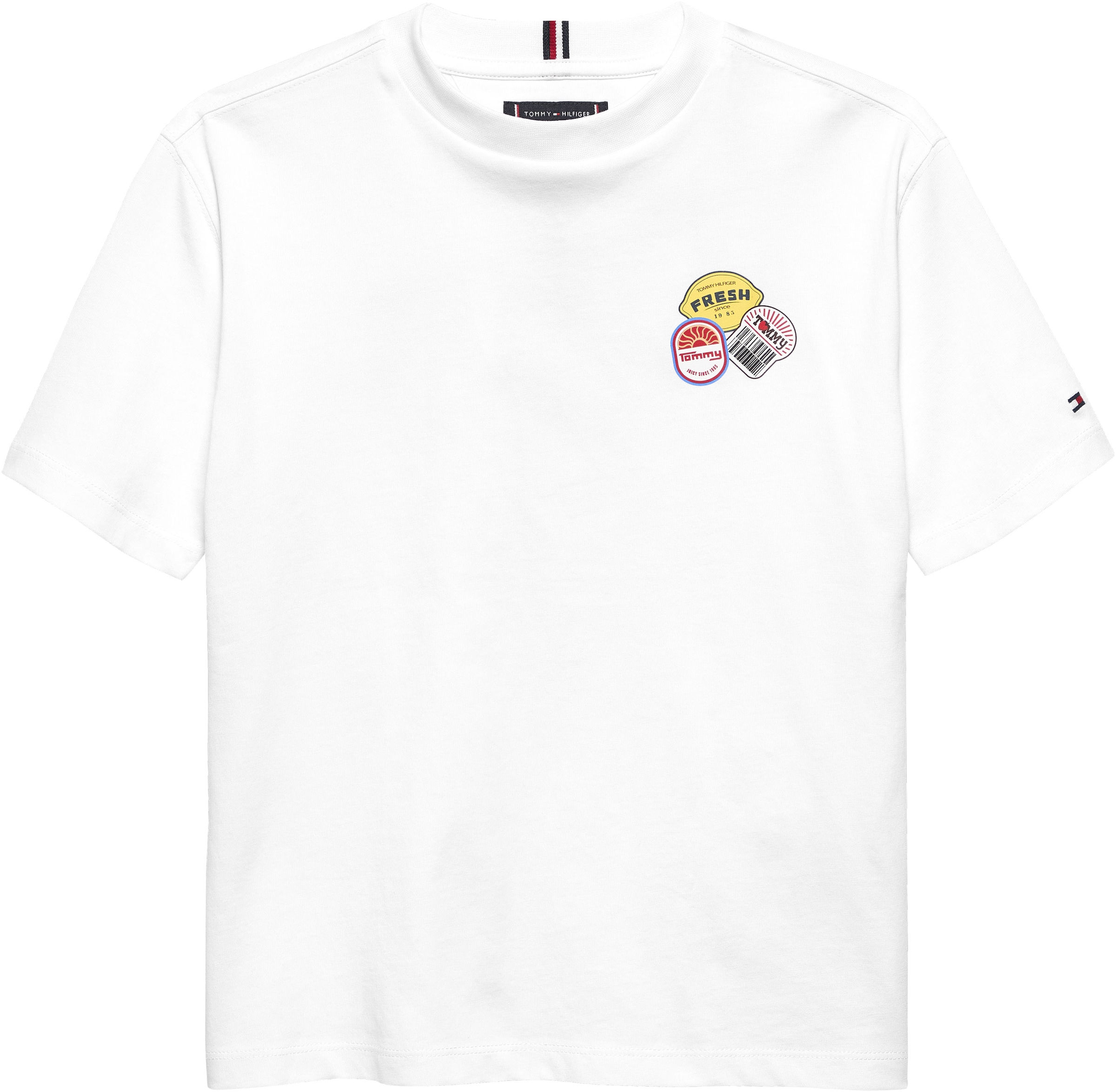 Tommy Hilfiger T-Shirt »STICKER PRINT GRAPHIC T-SHIRT« Kinder bis 16 Jahre, mit Sticker-Print