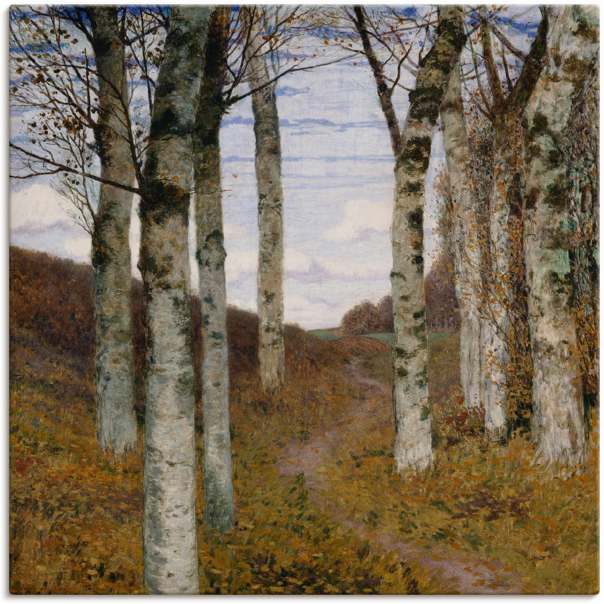 Artland Wandbild »Birken im Herbst. Um 1898«, Wiesen & Bäume, (1 St.), als  Alubild, Leinwandbild, Wandaufkleber oder Poster in versch. Größen im OTTO  Online Shop