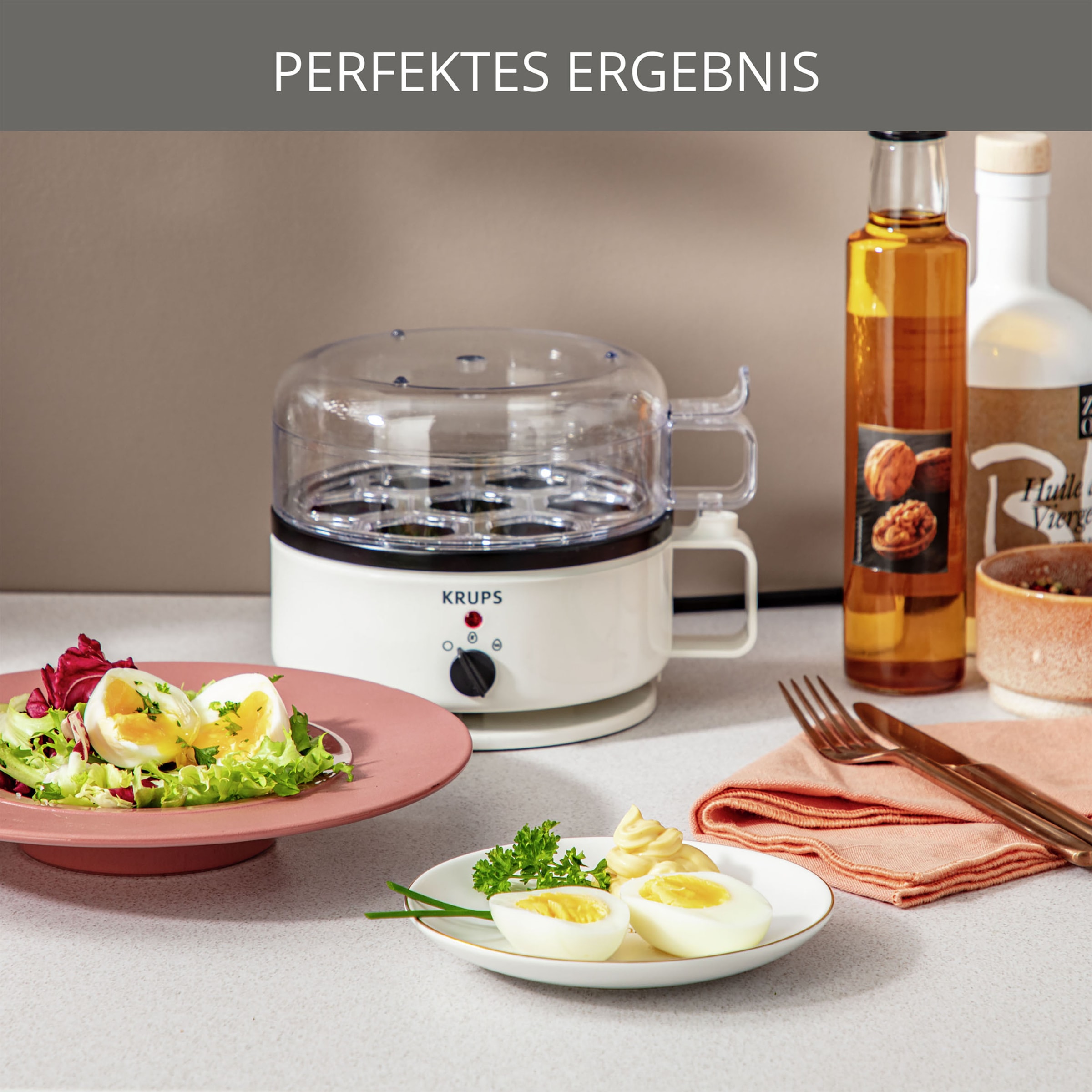 Krups Eierkocher »F23070 Ovomat Super«, für 7 St. Eier, 400 W, 2 Kochprogramme, praktisches Zubehör, 7 Eier gleichzeitig