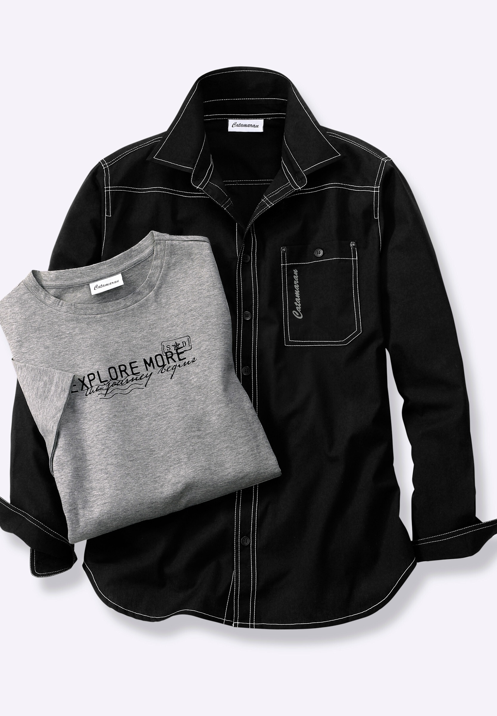 Witt Outdoorhemd »2-tlg. Set Hemd mit Shirt im Set 2 Stück«