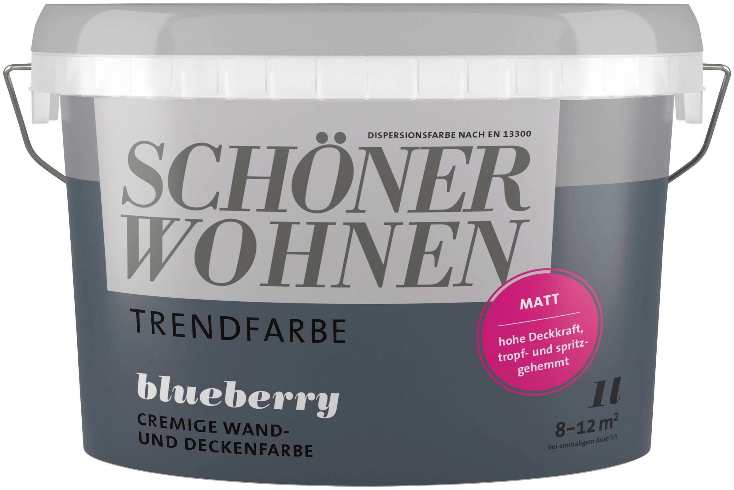 SCHÖNER WOHNEN FARBE Wand- und Deckenfarbe »TRENDFARBE«, 1 Liter, Blueberry,...