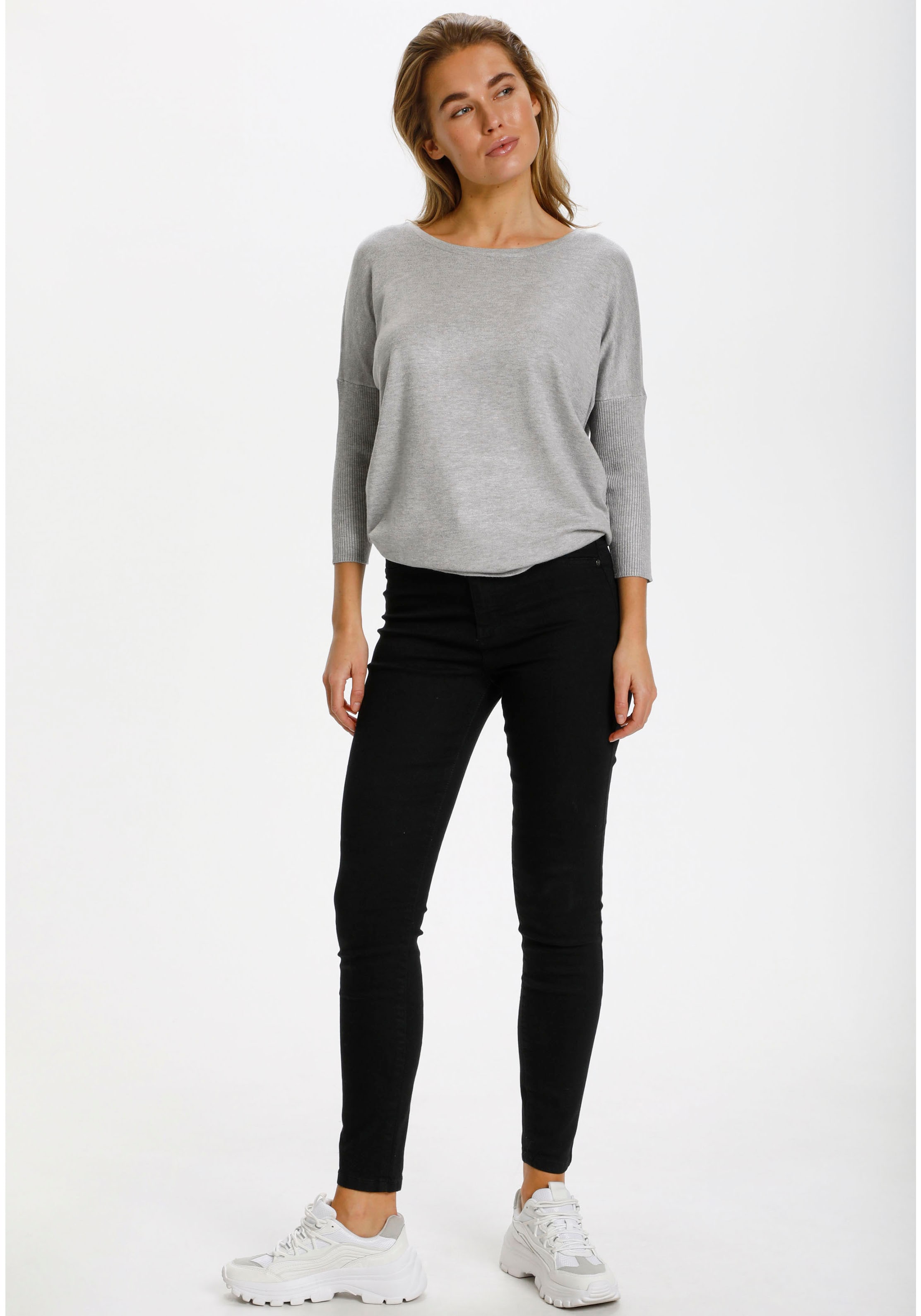 Saint Tropez Rundhalspullover »A2561, MilaSZ R-Neck«