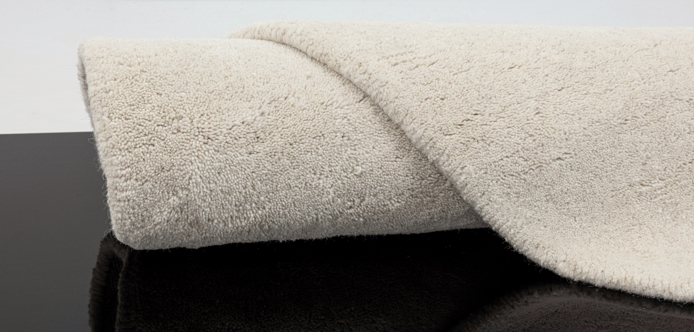 OTTO home Wollteppich »Gabbo Natur, Handgefertigt, Teppich, reine Wolle, meliert« rund 14 mm Höhe besonders weich und dicht