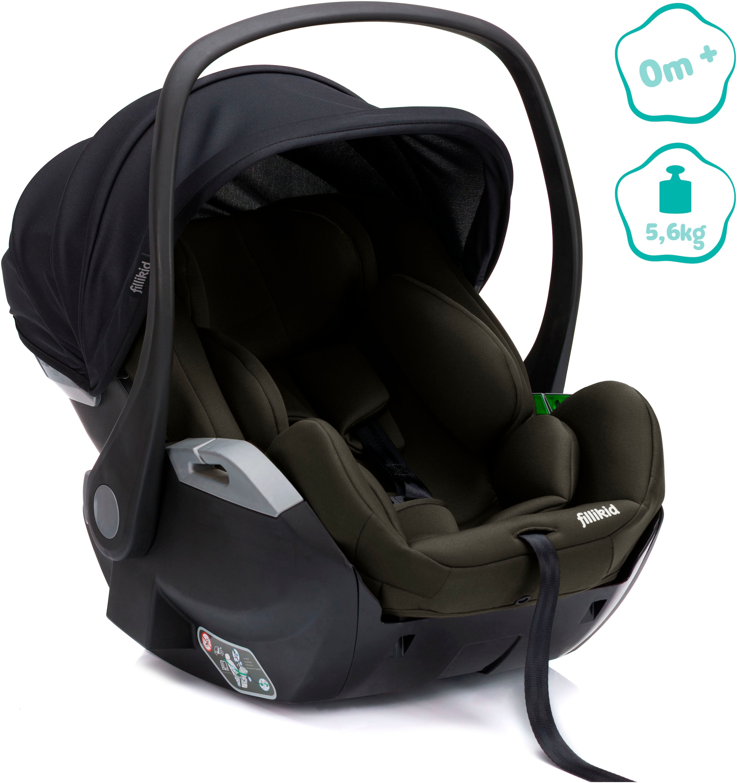 Fillikid Autokindersitz »NOA, inkl. Basisstation« Gr. 0, 360 °