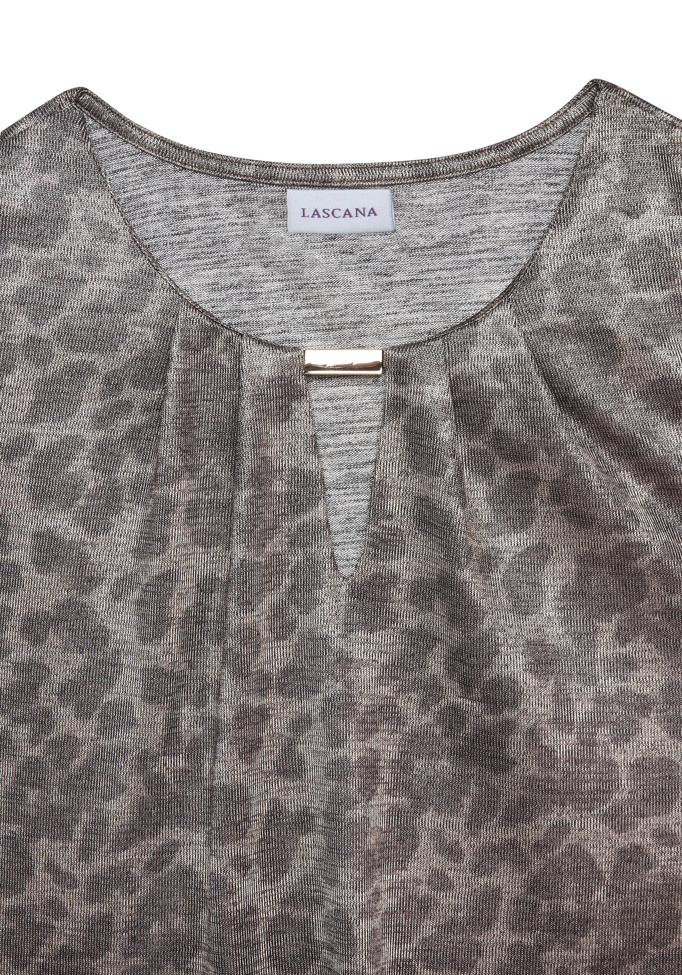 LASCANA 3/4-Arm-Shirt, mit Animaldruck, Jerseyshirt, modisch