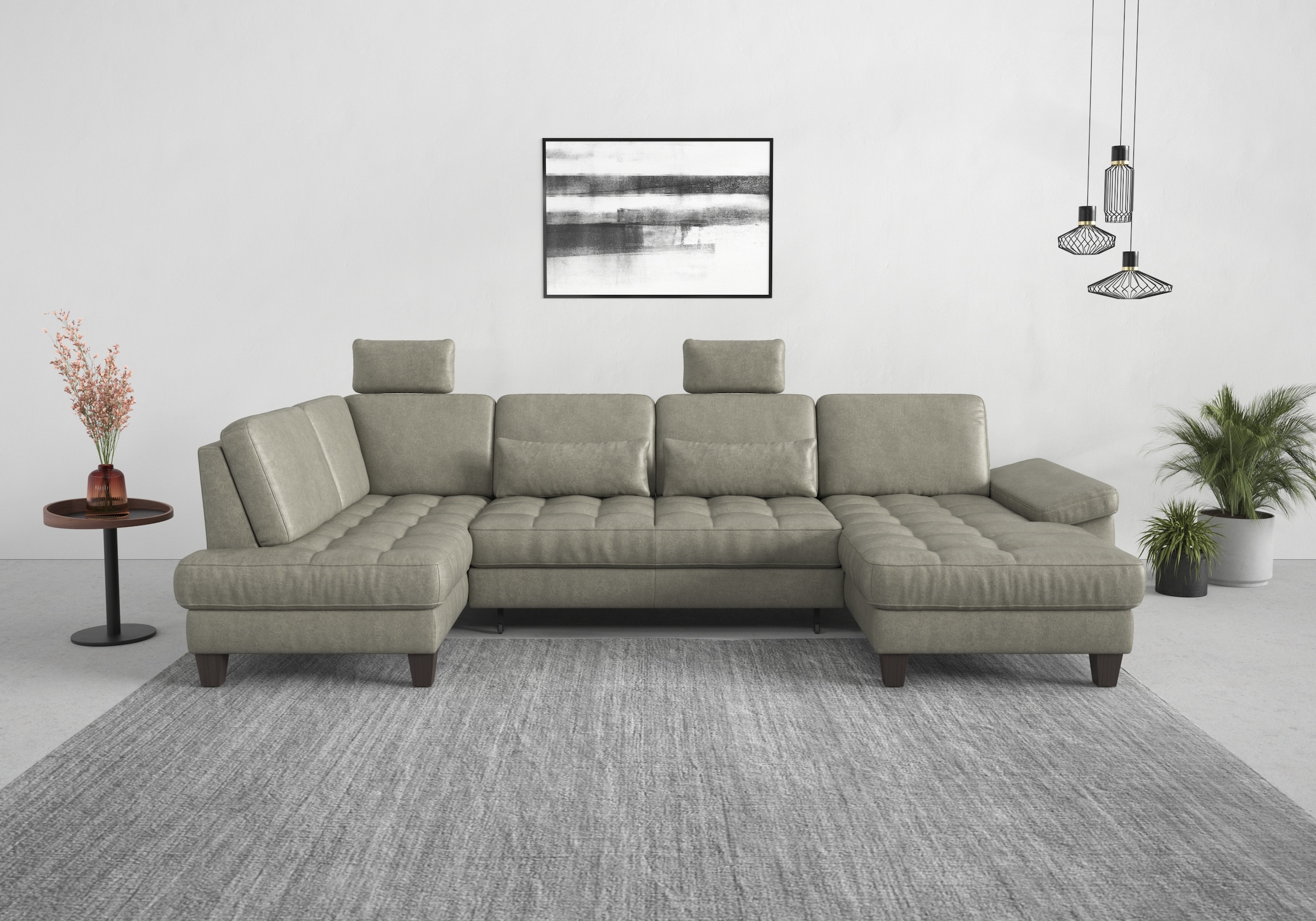 sit&more Wohnlandschaft »Westham U-Form«, wahlweise mit Bettfunktion, Bettkasten, Sitztiefenverstellung