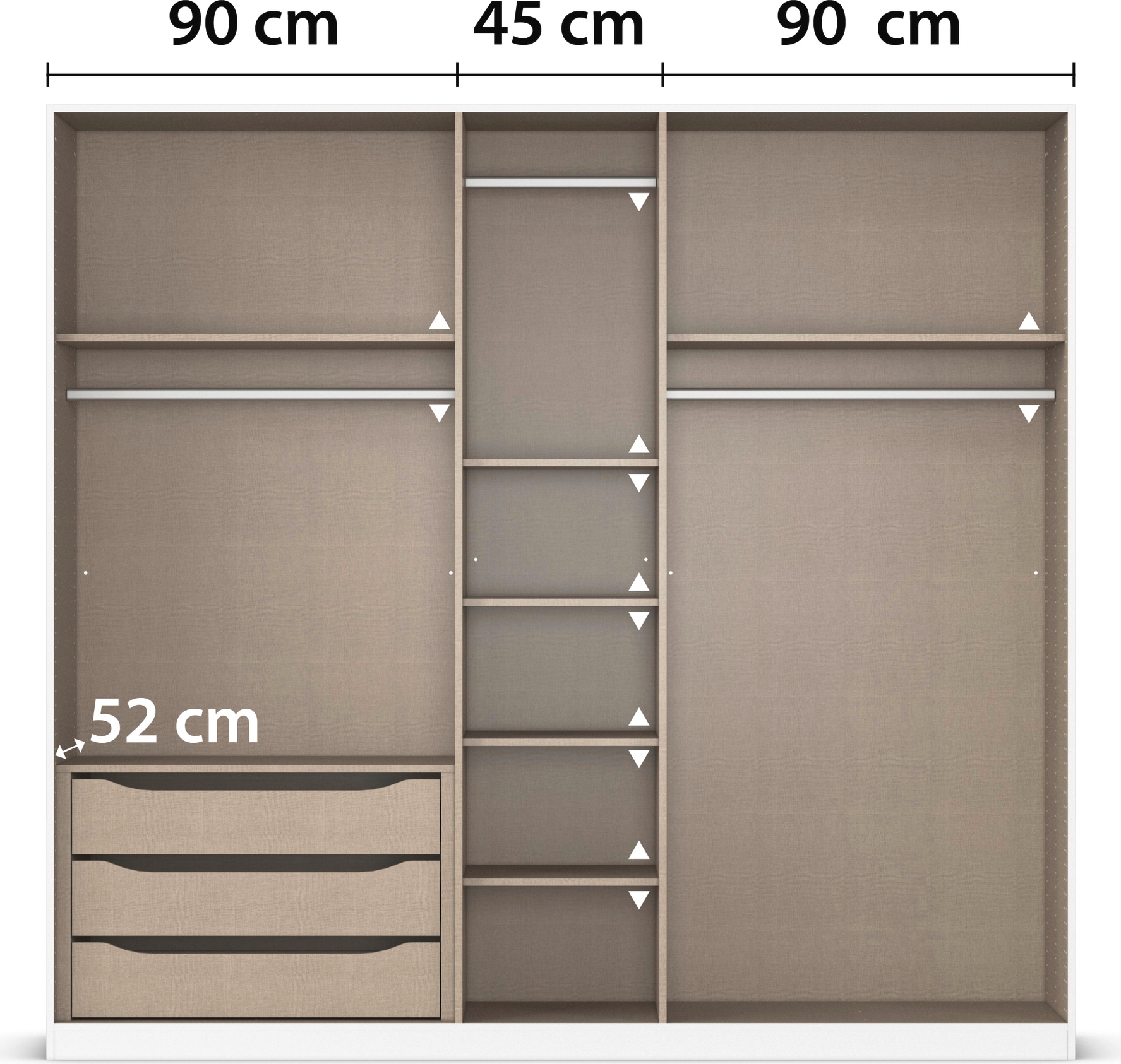 INOSIGN BY RAUCH Drehtürenschrank »Ferris Schrank Breite 2,10m BESTSELLER Schlafzimmerschrank«, Kleiderschrank mit Spiegel in den Ausführungen BASIC/CLASSIC/PREMIUM