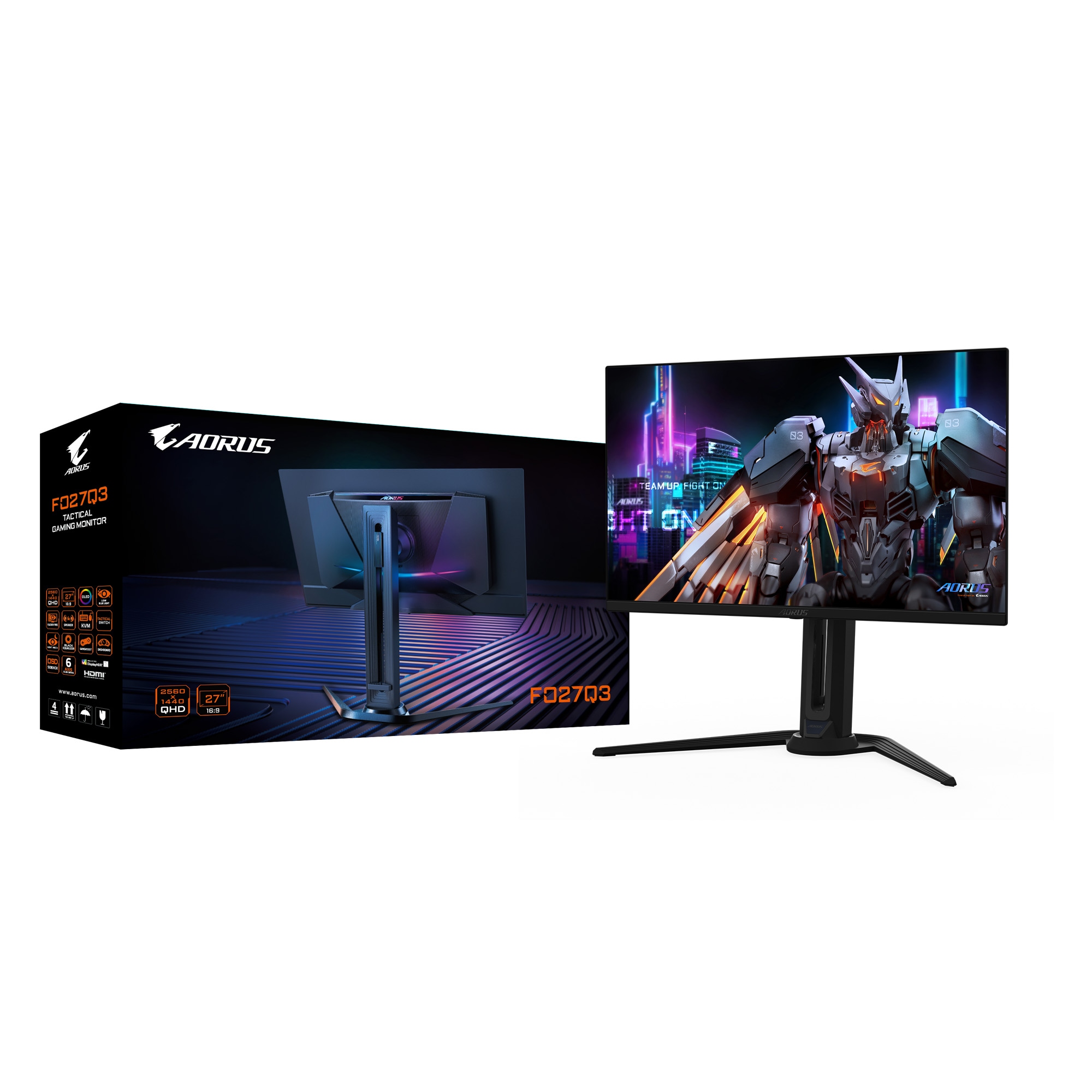 Gigabyte Gaming-Monitor »AORUS FO27Q3«, 67,8 cm/27 Zoll, 2560 x 1440 px, QHD, 360 Hz