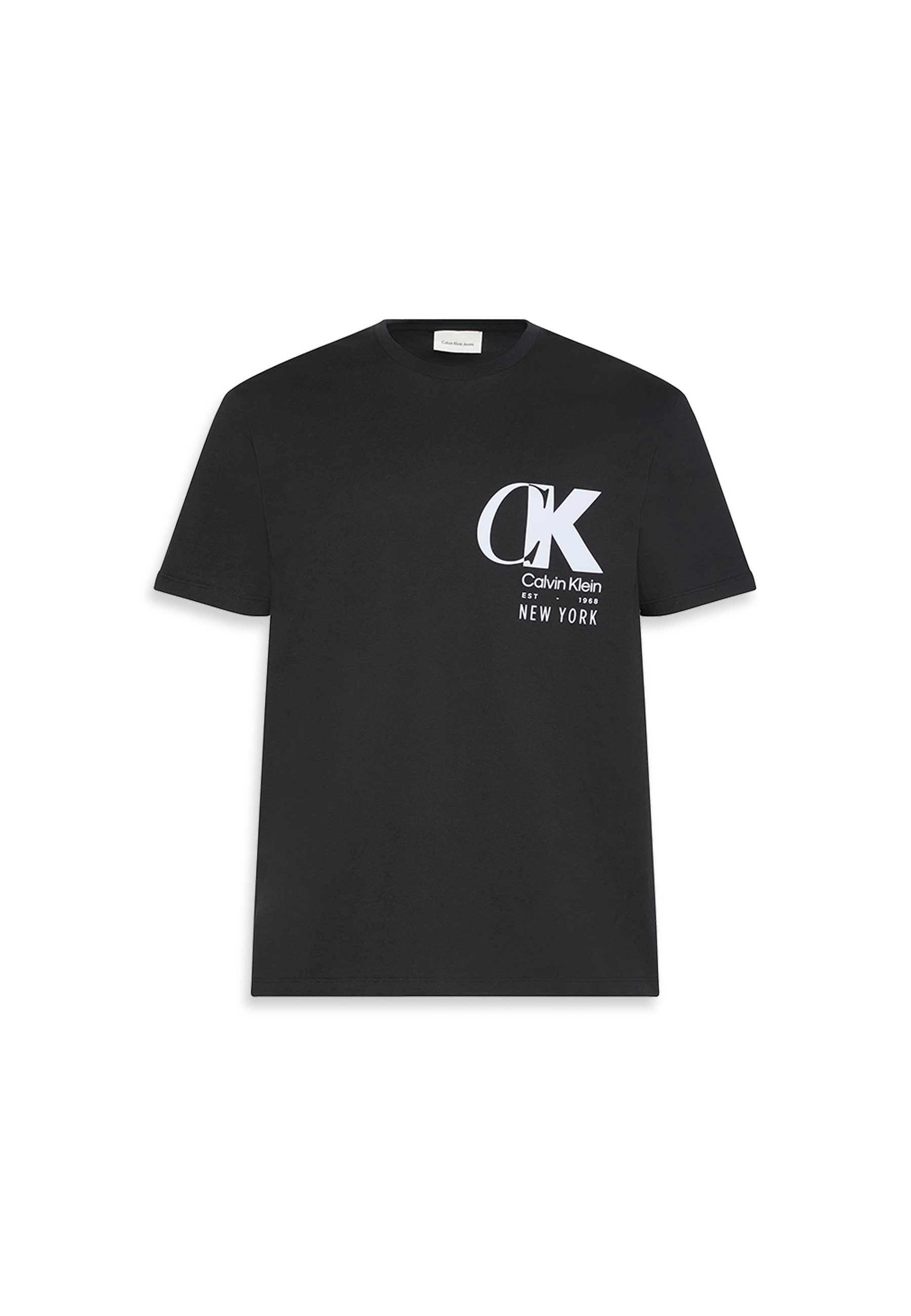 Calvin Klein T-Shirt »SS 20S EU CK OVERLAP GRAPHIC TEE«, Mit Rundhalsausschnitt, regular fit