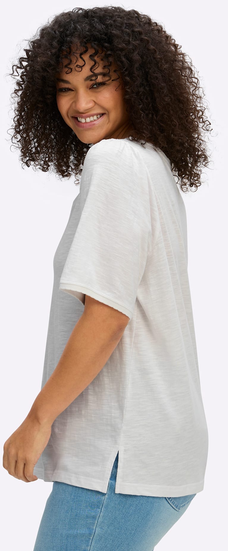 Sheego T-Shirt »Halbarmshirt« 1