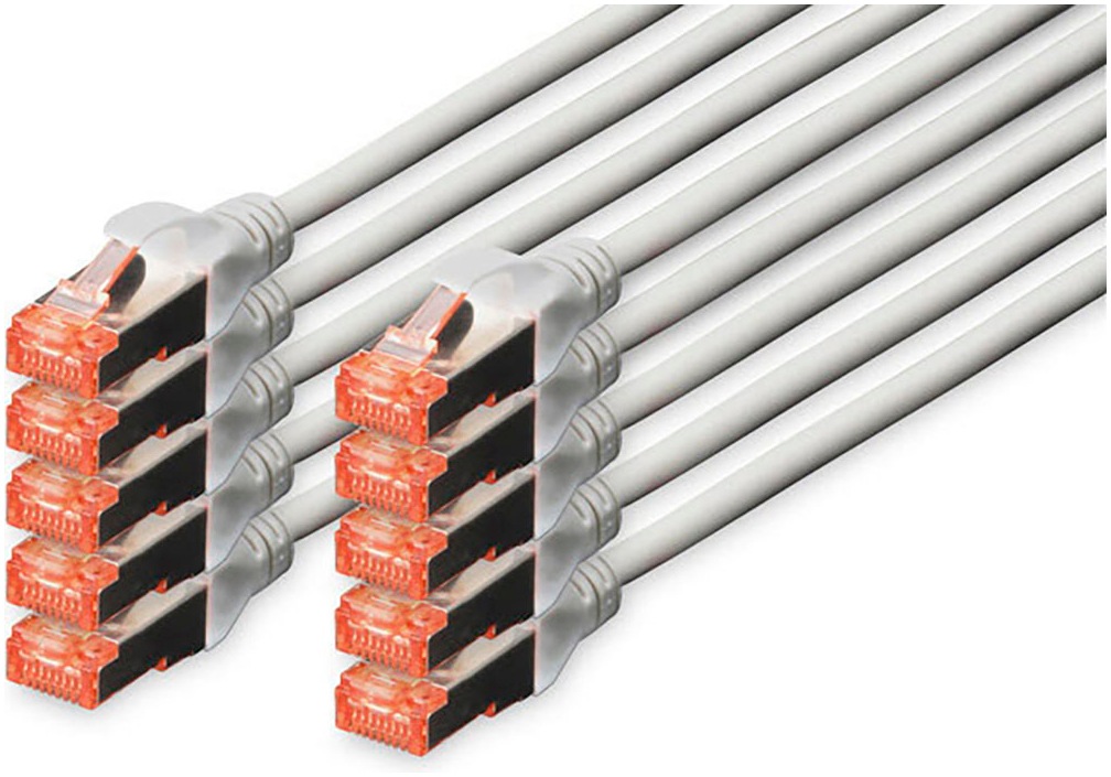 Digitus Netzwerkkabel »CAT 6 S-FTP Patchkabel Cu, LSZH AWG 27/7, 10er«, 300 cm