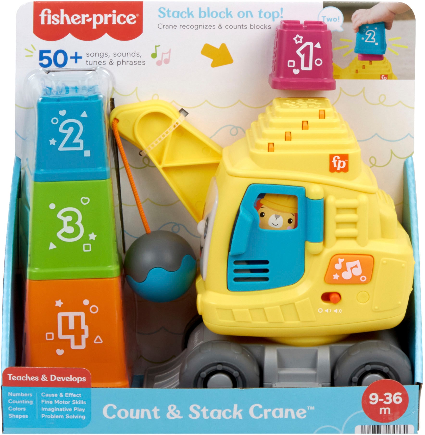 Fisher-Price® Lernspielzeug »Zählen&Stapeln Kran«, mit Sound