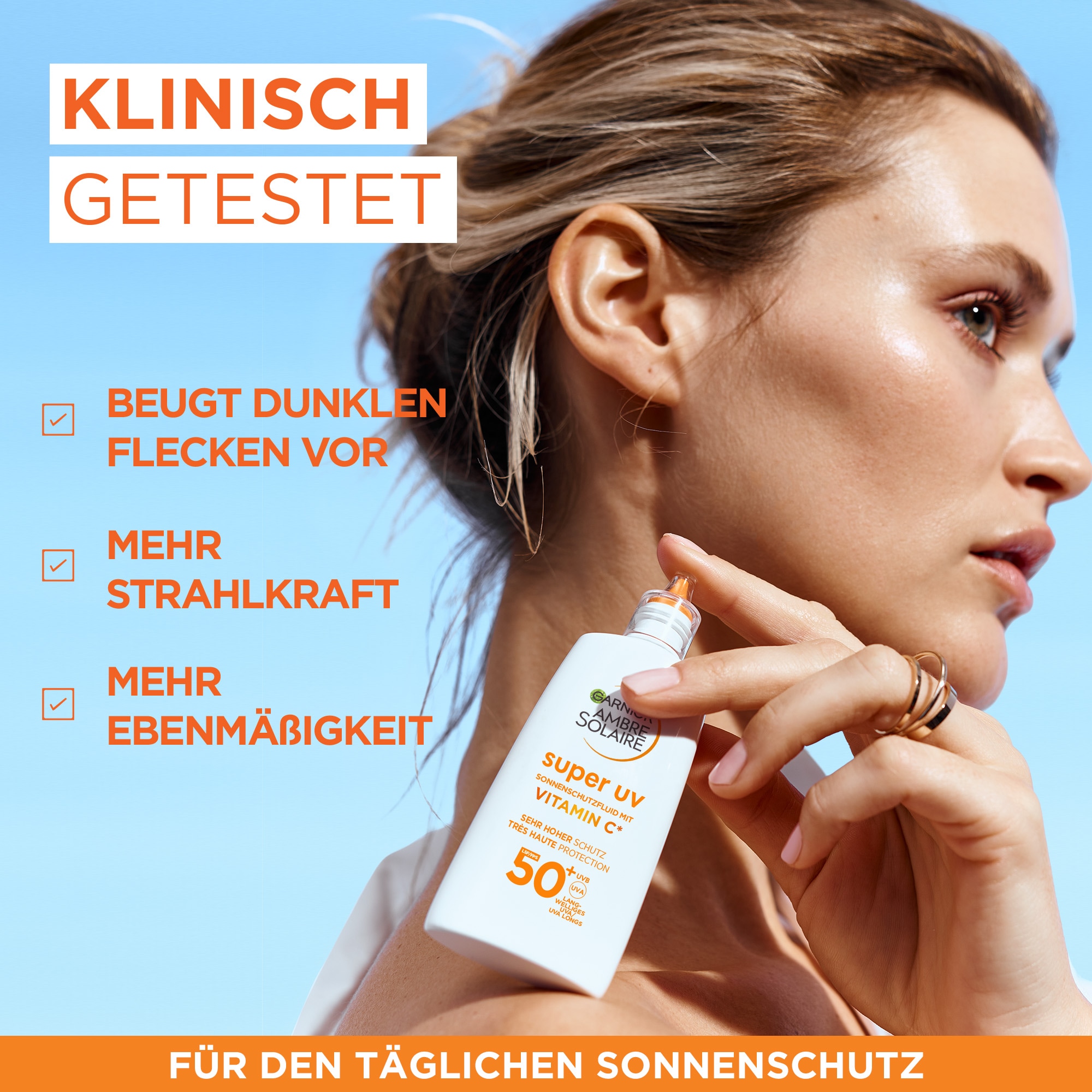 GARNIER Sonnenschutzfluid »Garnier Sonnenschutzfluid Vitamin C LSF 50+«, mit Vitamin C