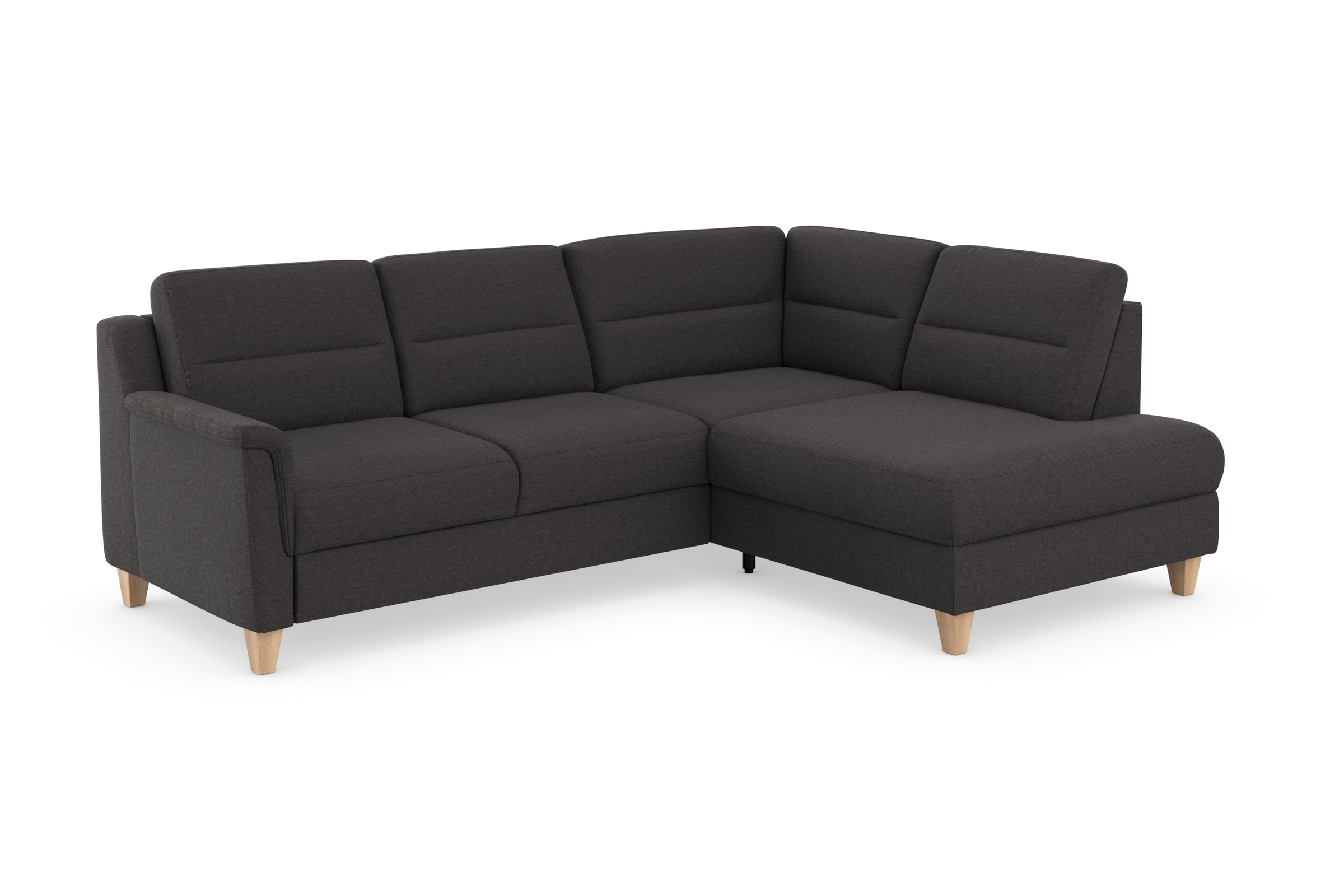 sit&more Ecksofa »Farö L-Form«, inklusive Federkern, wahlweise mit Bettfunktion und Bettkasten