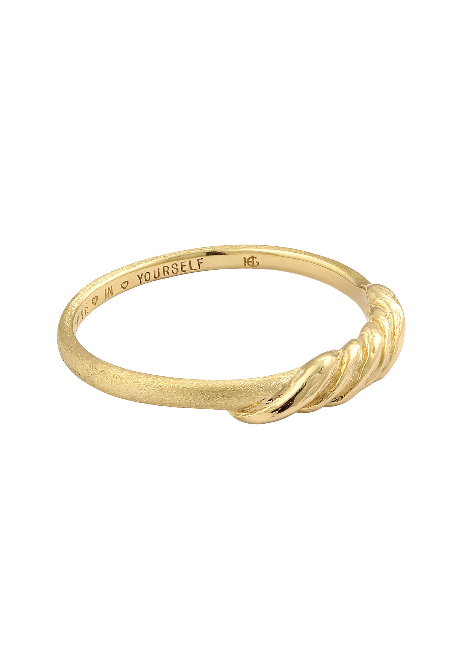 HAZE & GLORY Silberring »Ring Welle 375 Gelbgold - Wave«