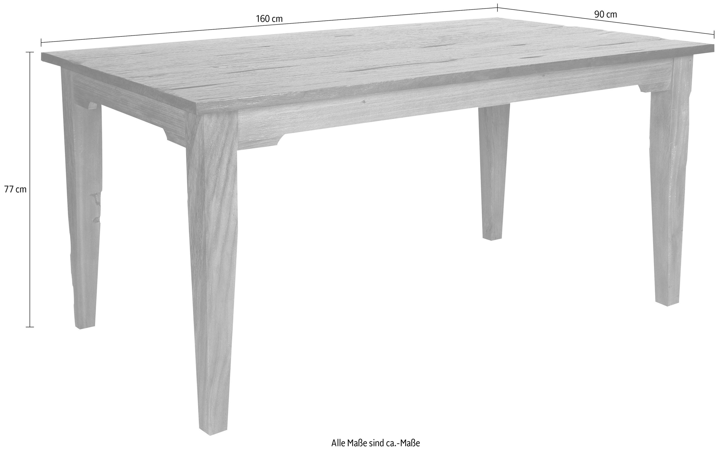 SIT Esstisch »Seadrift« recyceltes Teak-Altholz, Shabby Chic, Vintage