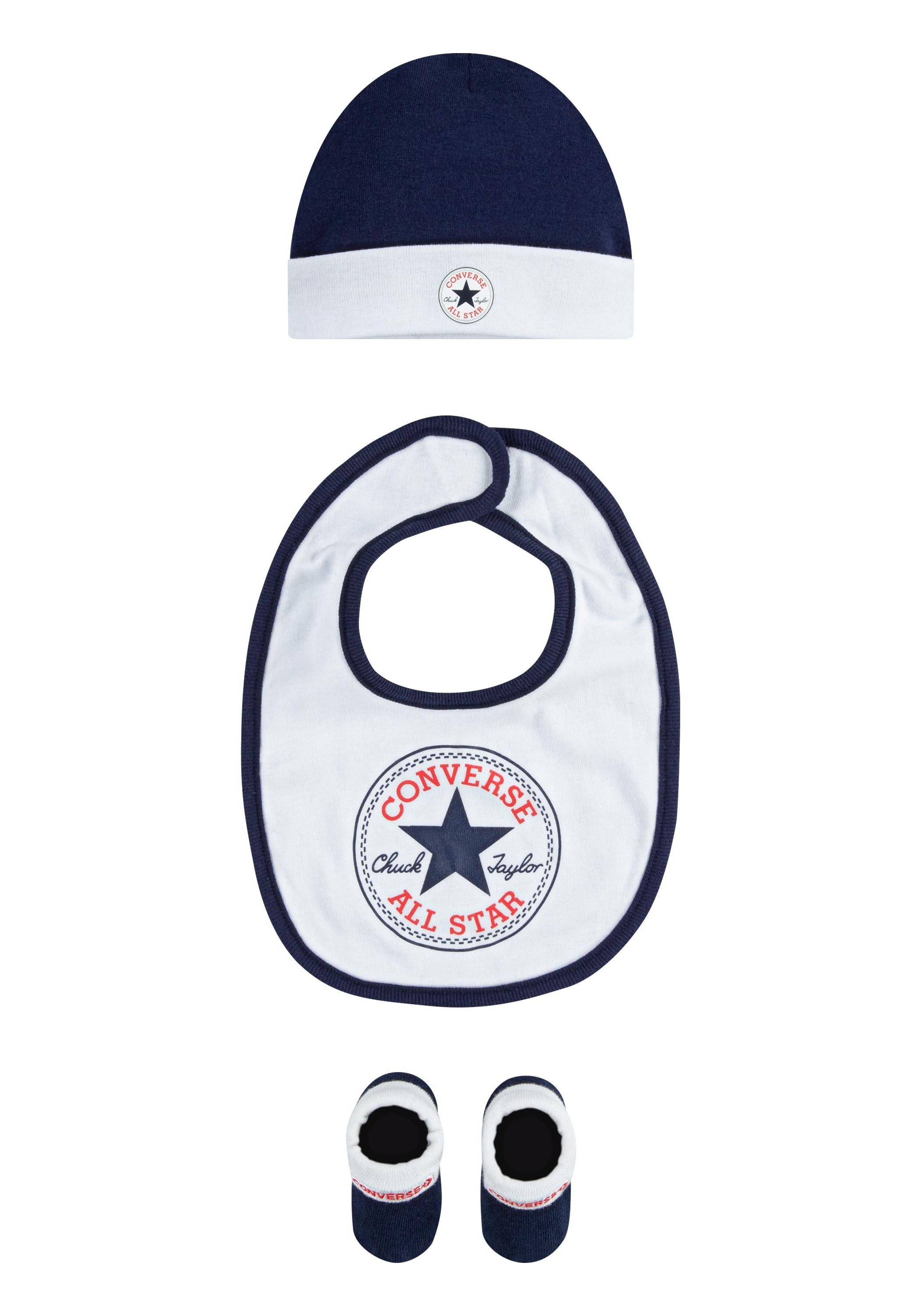 Converse Neugeborenen-Geschenkset »CHUCK INFANT HAT BIB BOOTIE SET 3PC« 3 tlg. für Babys