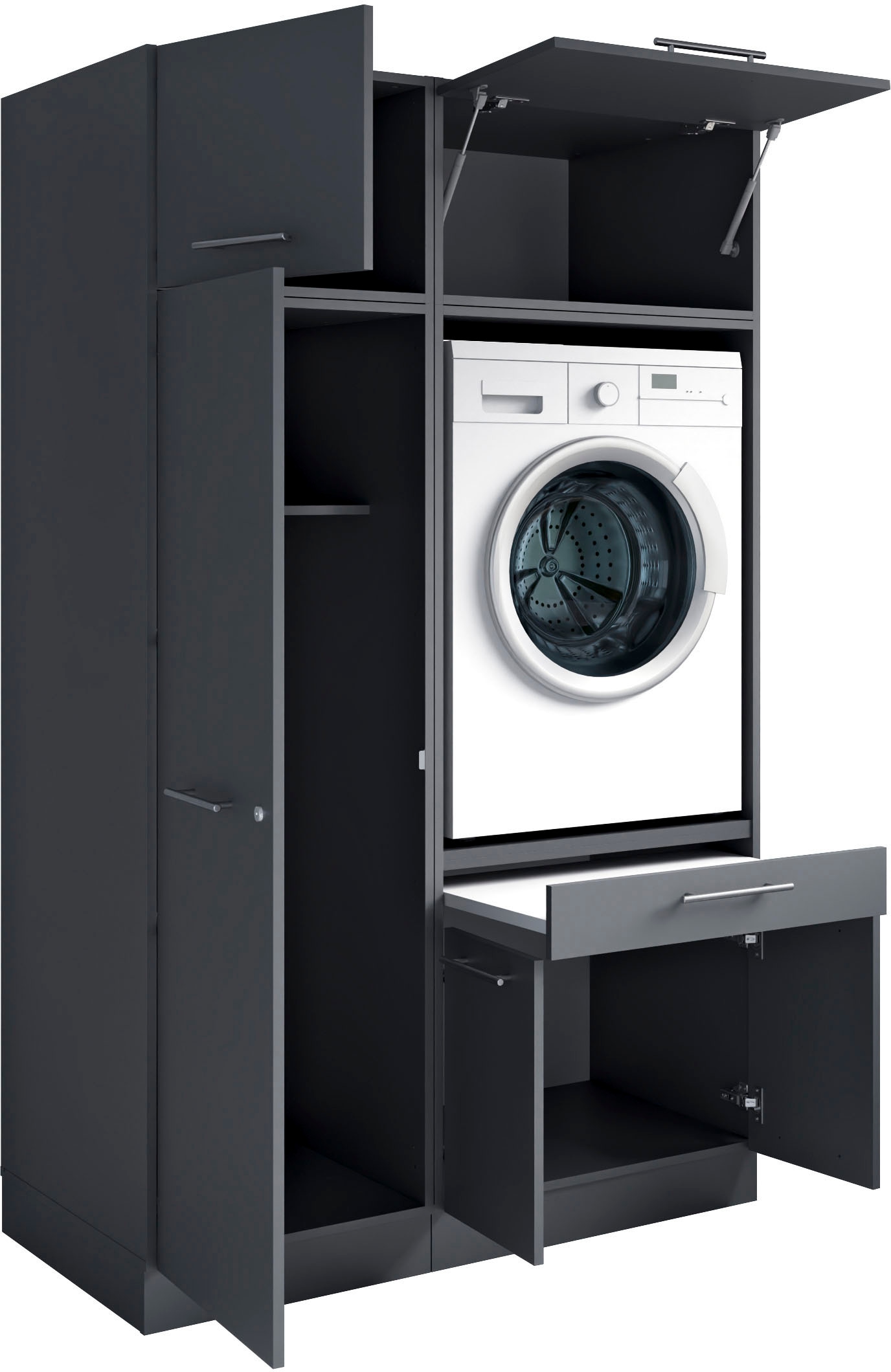 Laundreezy Mehrzweckschrank-Set »Laundreezy, 4-tlg. Mehrzweckschrank-Set B/H/T 118/200/68 cm« 4 Stk. tlg.