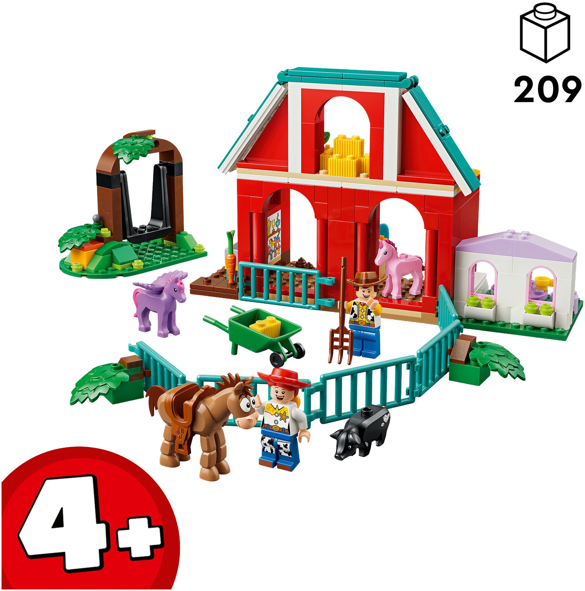 LEGO® Konstruktionsspielsteine »Blazes Pferderanch (43304), LEGO Disney Pixar«