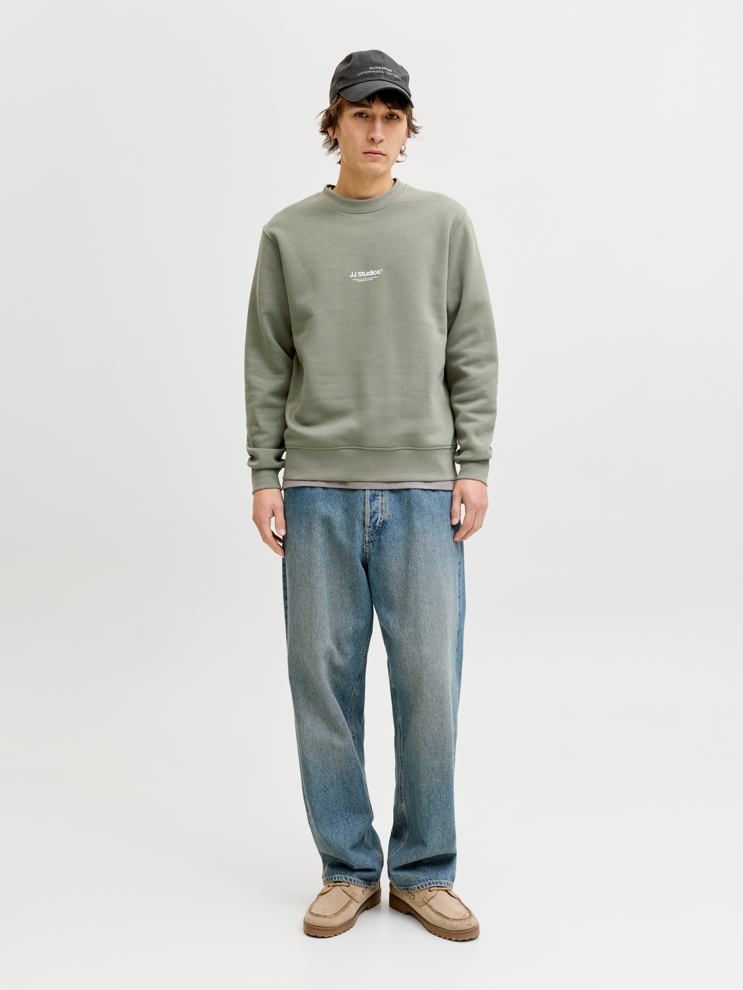 Jack & Jones Sweatshirt »JJEBRADLEY SWEAT CREW 2PK MP«, 2 tlg. Materialmix, relaxed fit
