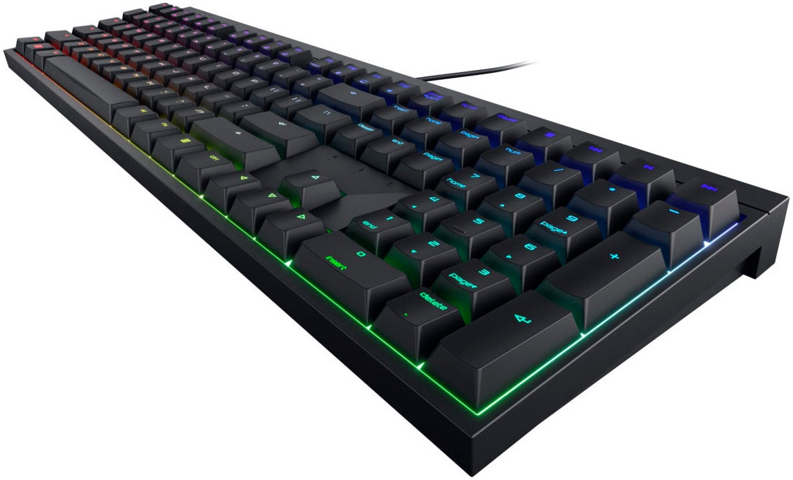 Cherry Tastatur »MX 2.0S«, (Fn-Tasten-Gaming-Modus-Lautstärkeregler-Multimedia-Tasten-USB-Anschluss-Windows-Sperrtaste-Ziffernblock-Anpassbare Höhe)