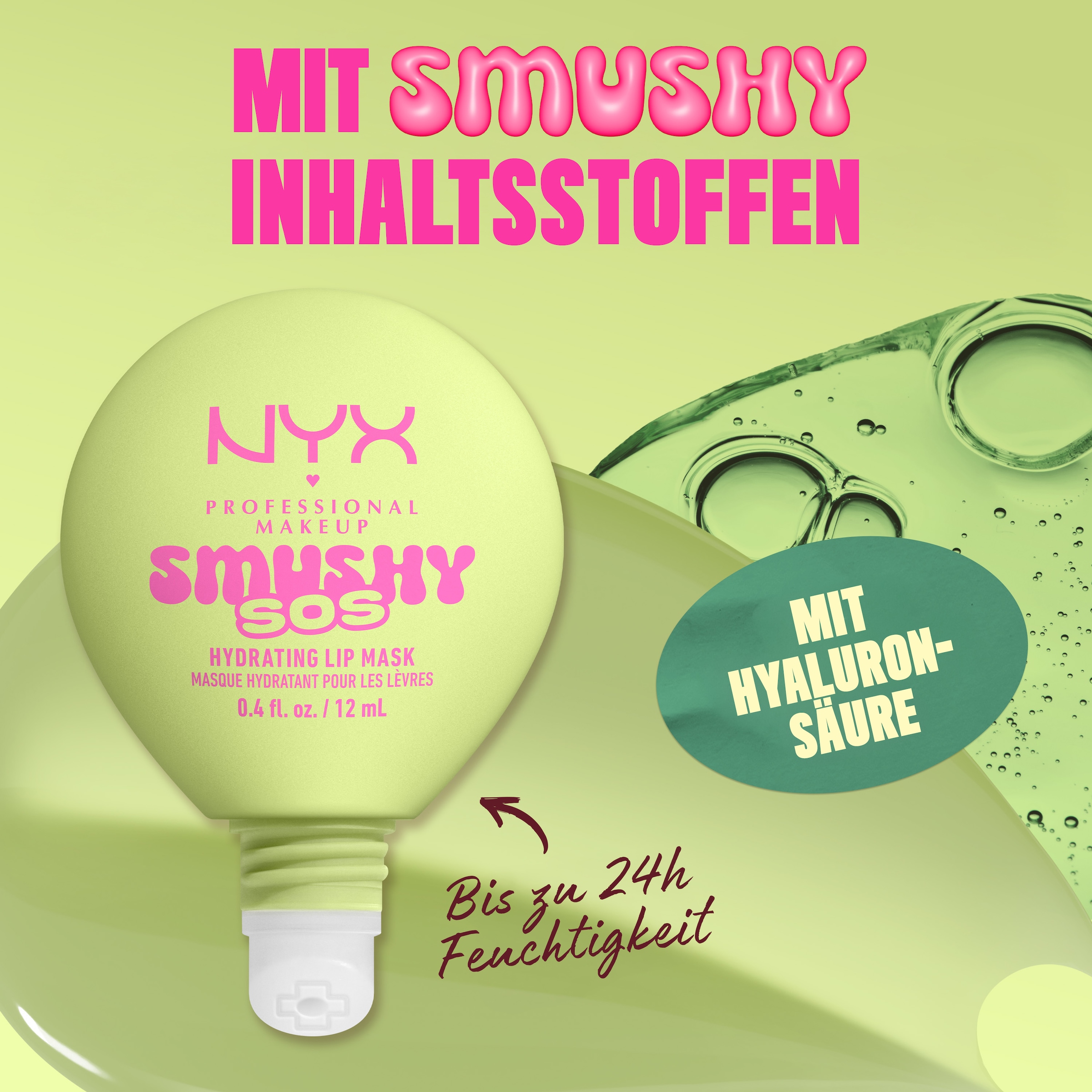NYX PROFESSIONAL MAKEUP Lippenpflegemittel »SMUSHY SOS GLOSSSY LIP BALM« pflege, getönte Farbe und professioneller Shine, alles in einem