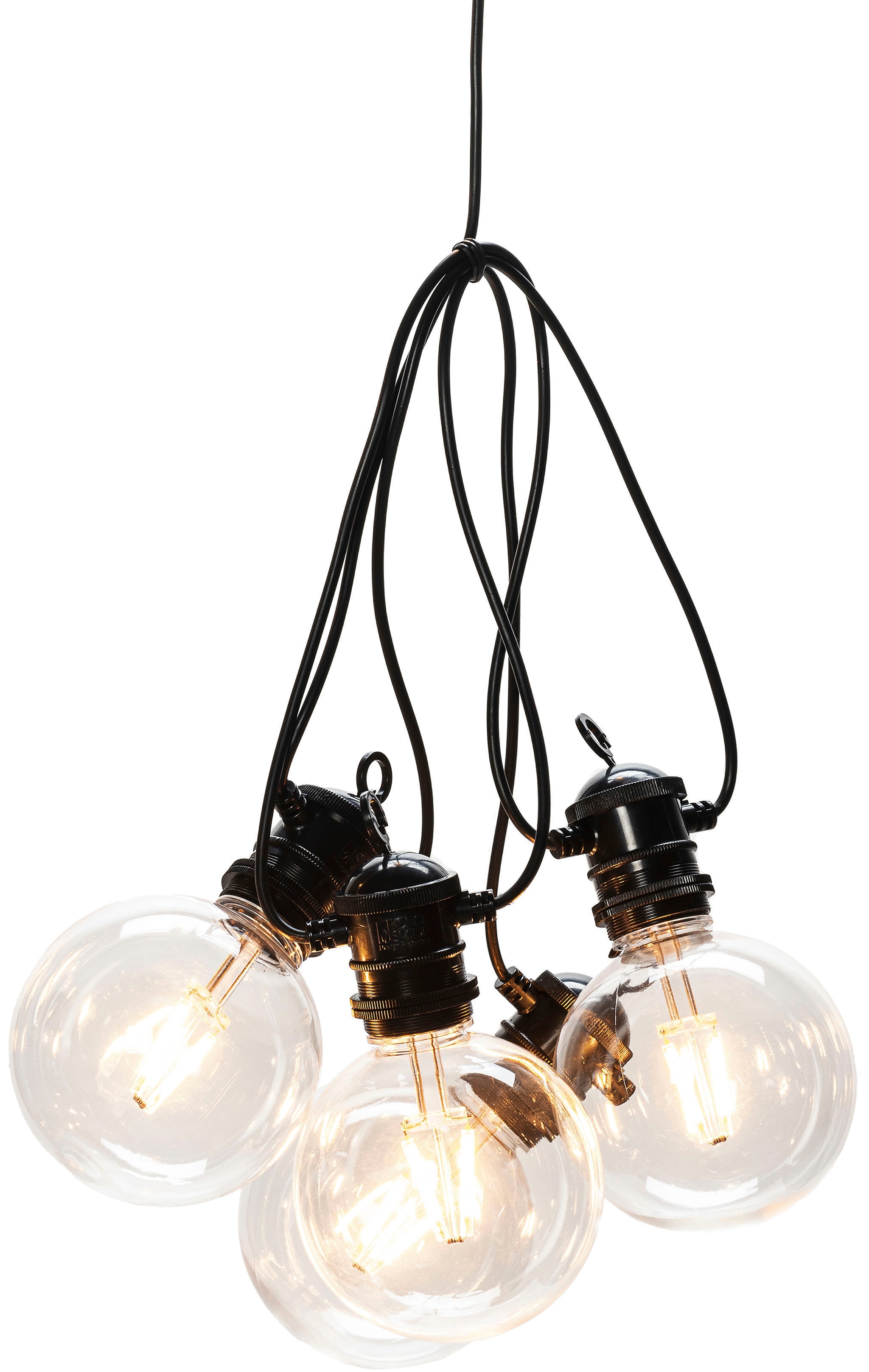 Konstsmide LED-Lichterkette »LED Solar Biergartenkette, 10 bernsteinfarbene Dioden, Timer« 10 Stk.-flammig Fernbedienbar Dimmbar, 8...