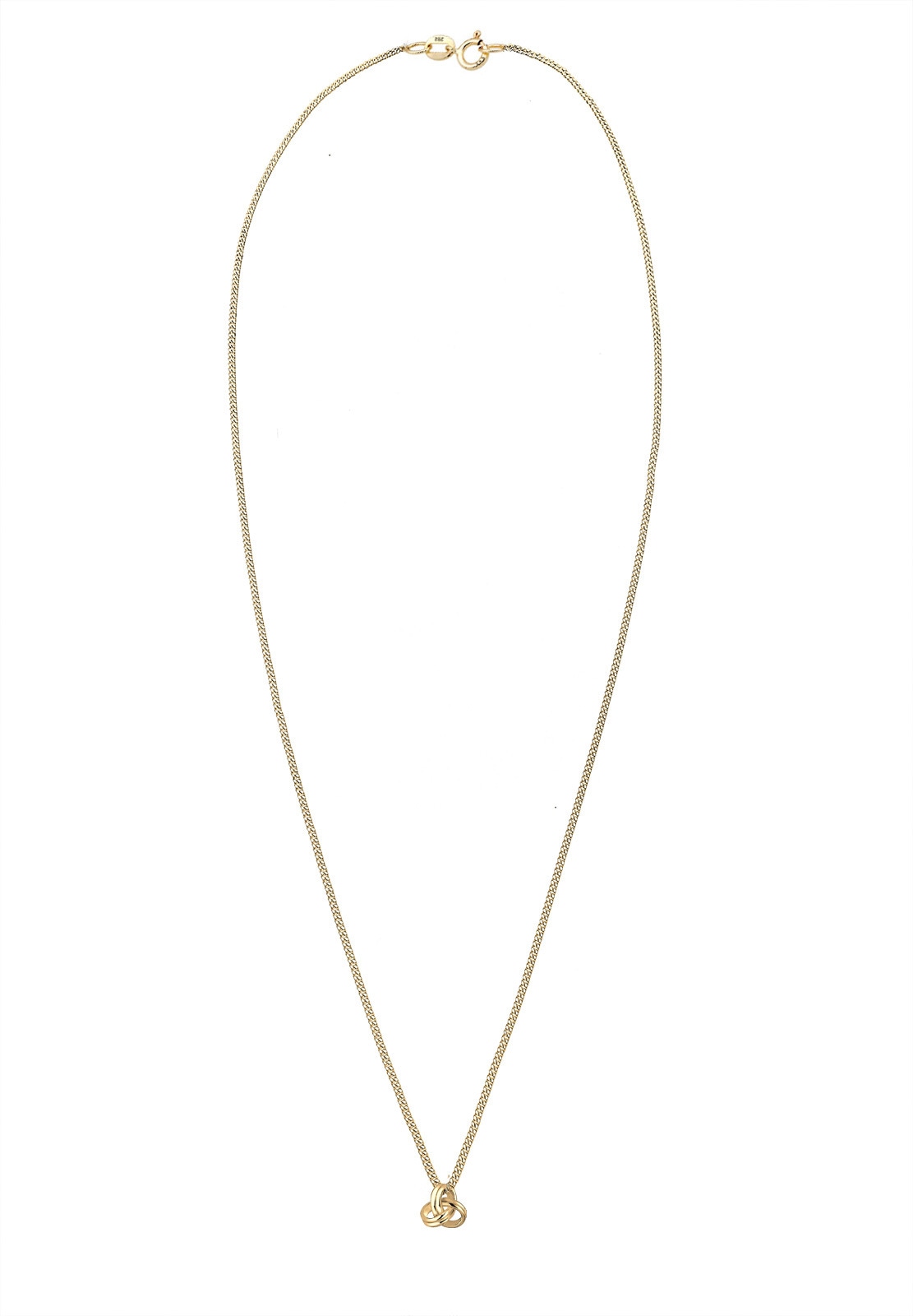 Elli Premium Kette mit Anhänger »Halskette Knoten 585 Gelbgold«