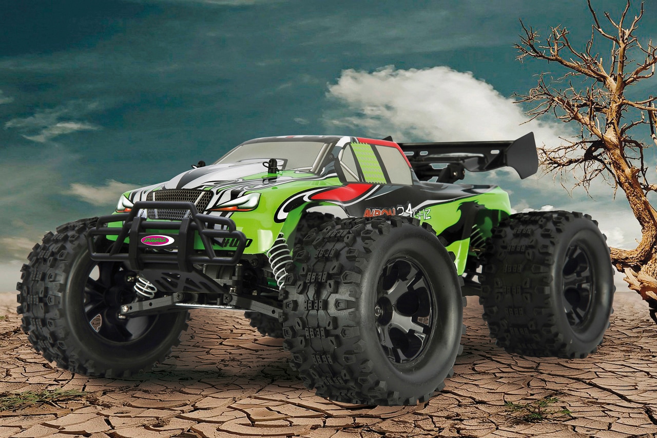Jamara RC-Monstertruck »Akron Monstertruck BL 4WD«, 1:10, 2,4 GHz, Wheelybar