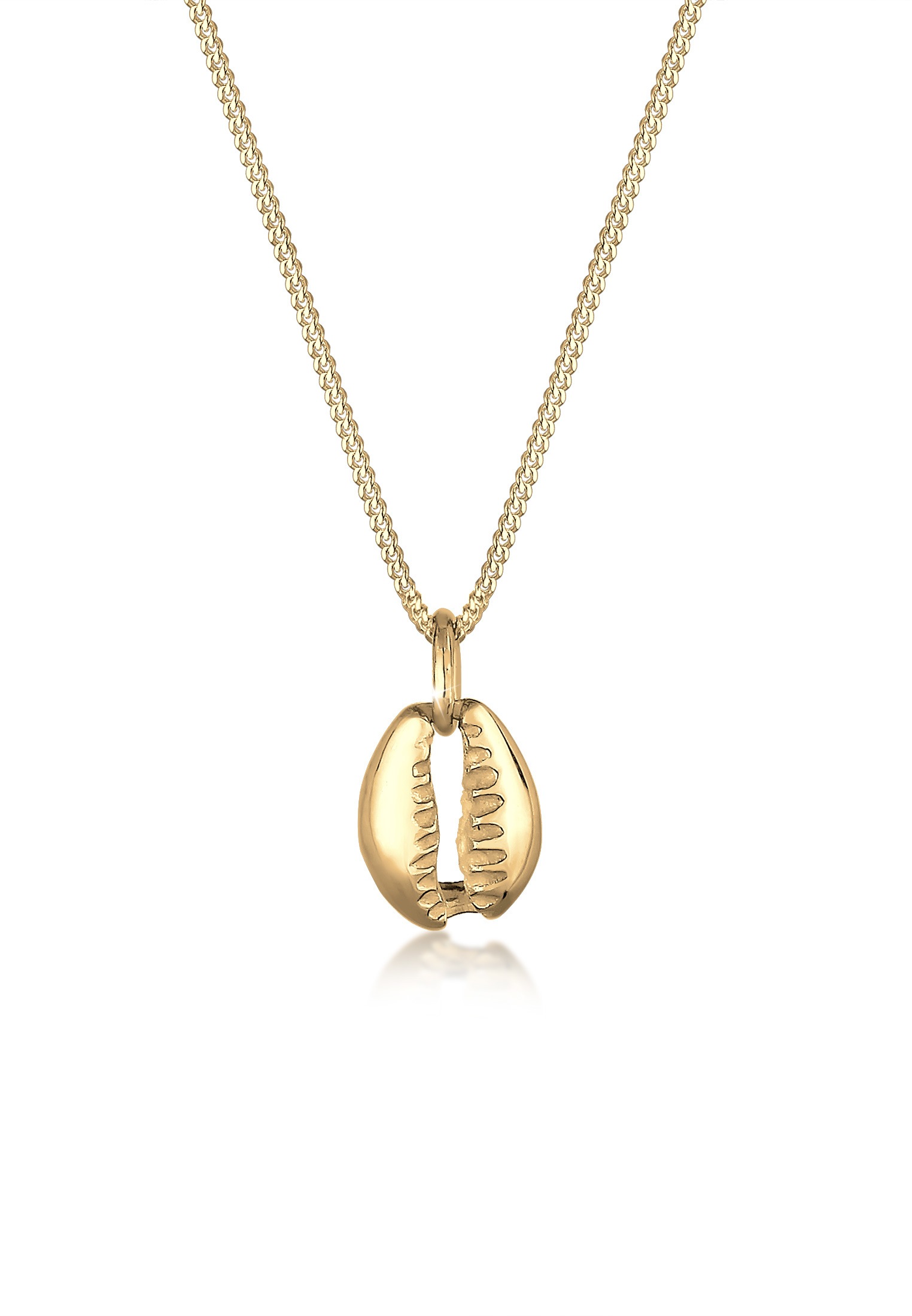 Elli Kette mit Anhänger »Halskette Anhänger Muschel 925 Sterling Silber vergoldet«