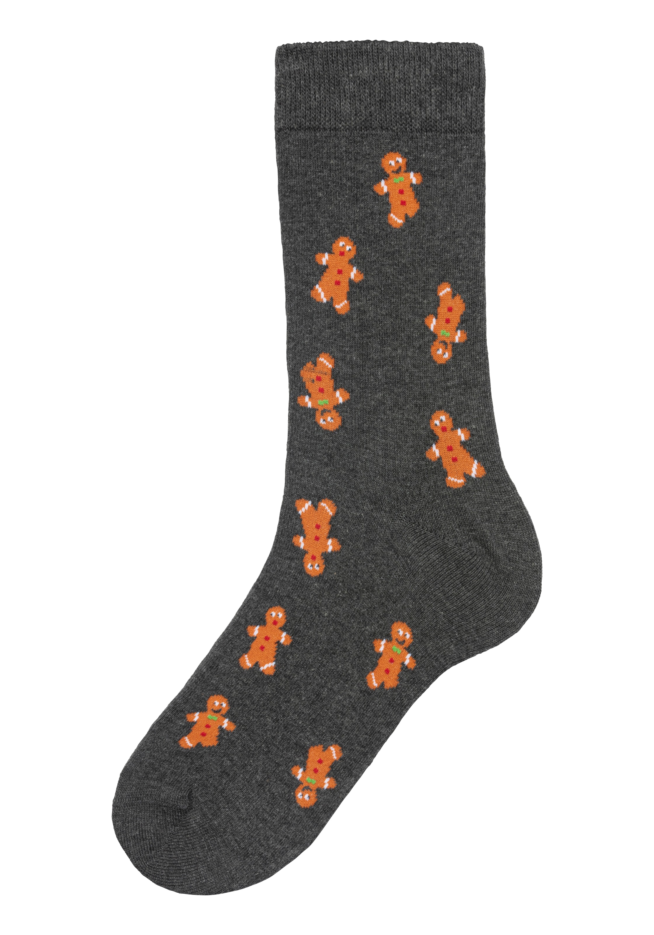 John Devin Socken, (Packung, 3 Paar), mit unterschiedlichen Weihnachtsmotiven