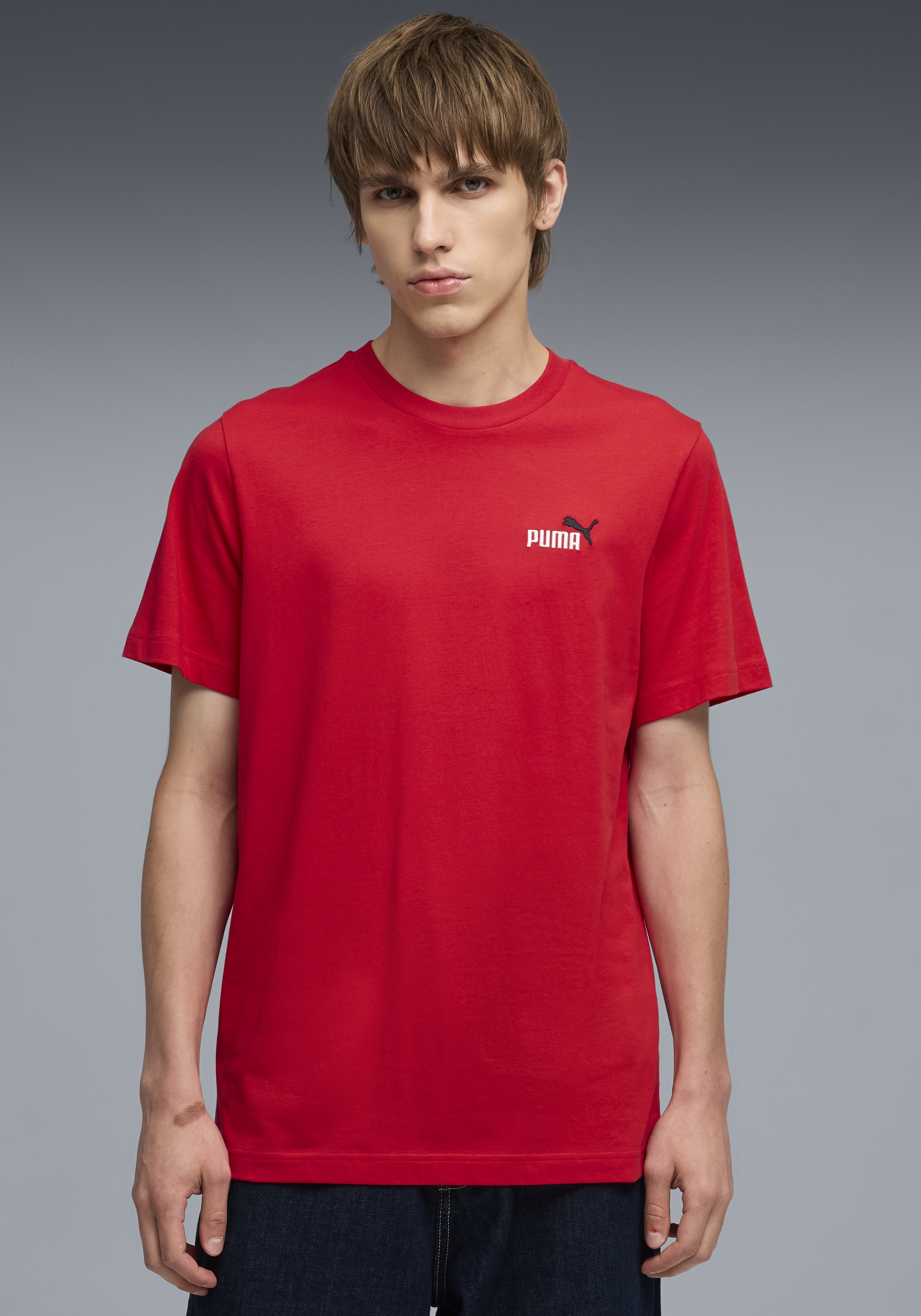 PUMA T-Shirt »ESS 2 COLOR SMALL NO. 1 LOGO TEE« reguläre Passform, Kurzarm, Rundhalsausschnitt