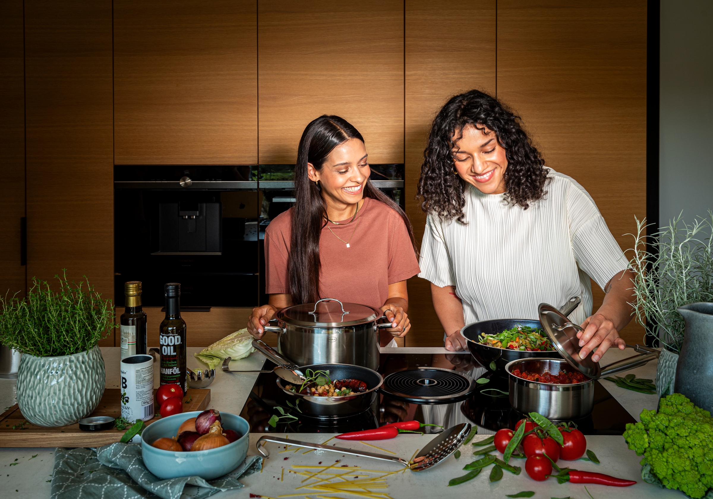 RÖSLE Servierpfanne »PUREELEMENTS Ø 28 cm PTFE ProResist« Edelstahl 18/10 1 tlg. tlg.