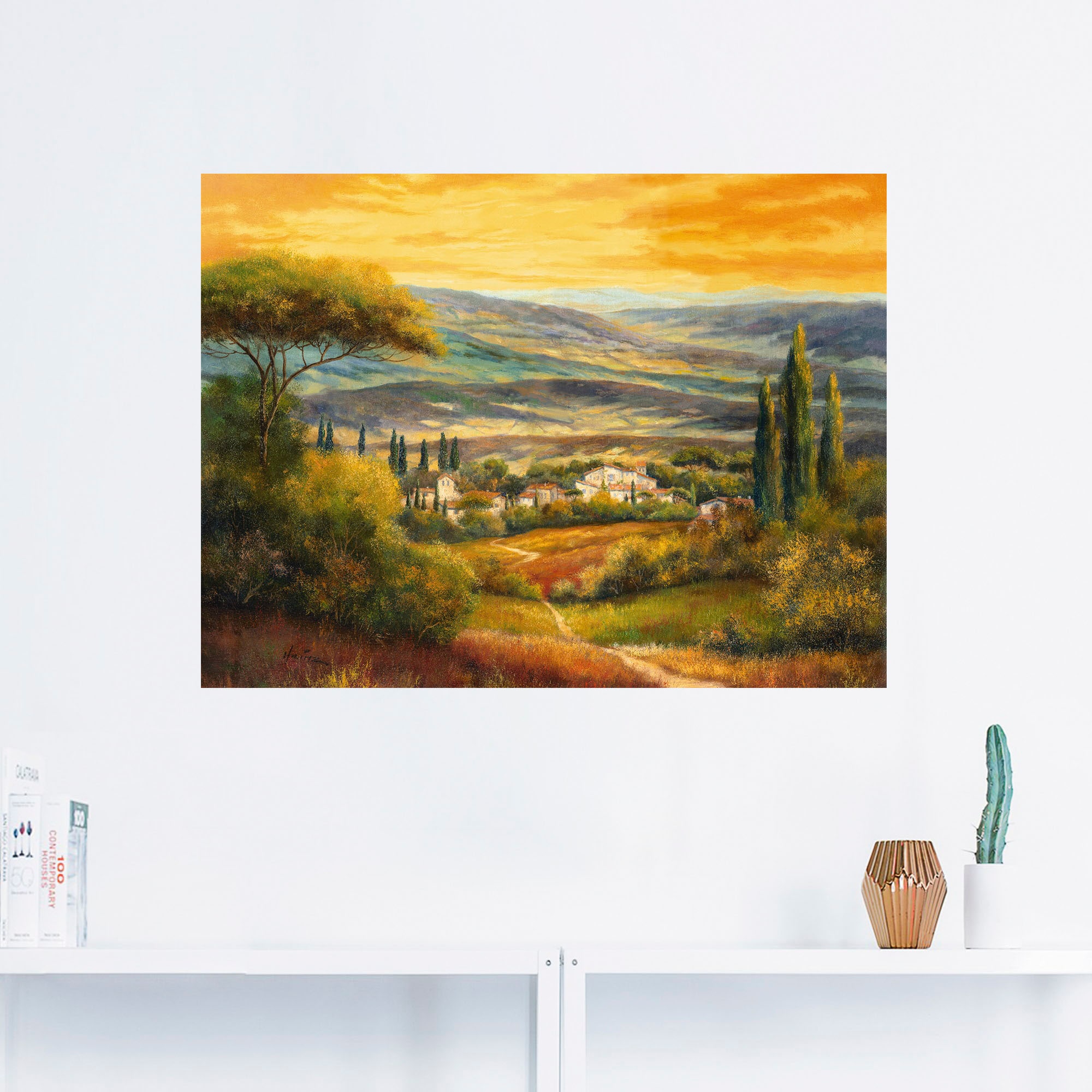 Artland Wandbild »Toskanatal«, Europa, (1 St.), als Leinwandbild, Poster, Wandaufkleber in verschied. Größen