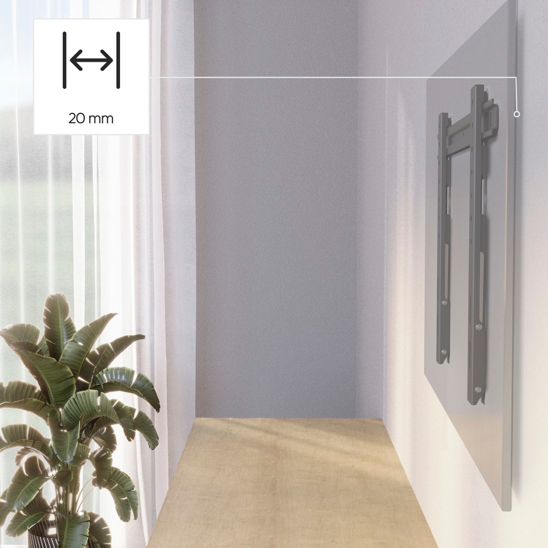 Hama TV-Wandhalterung »Wandhalterung (TILT "Ultraslim" ,37" - 90", VESA 600x400)« bis 229 cm Zoll