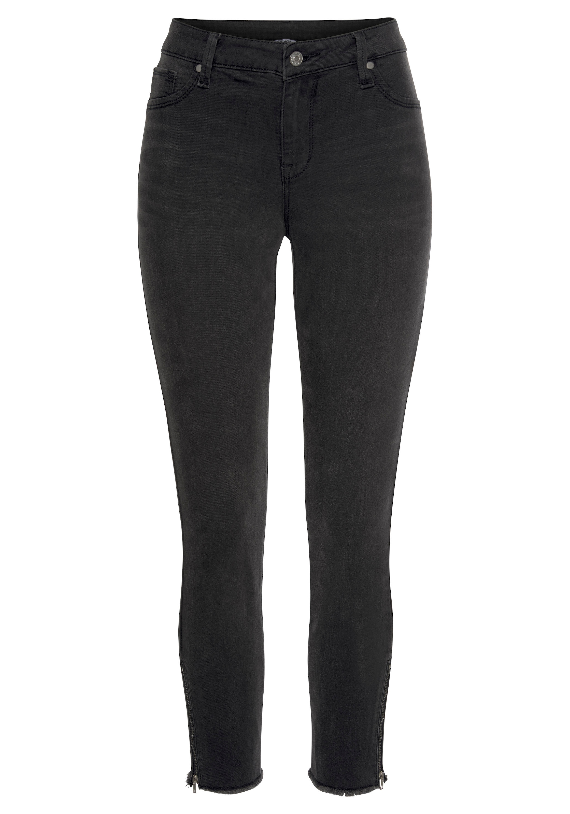 LASCANA Jeggings, mit Reißverschlüssen am Saum, Skinny, elastische Qualität, modisch
