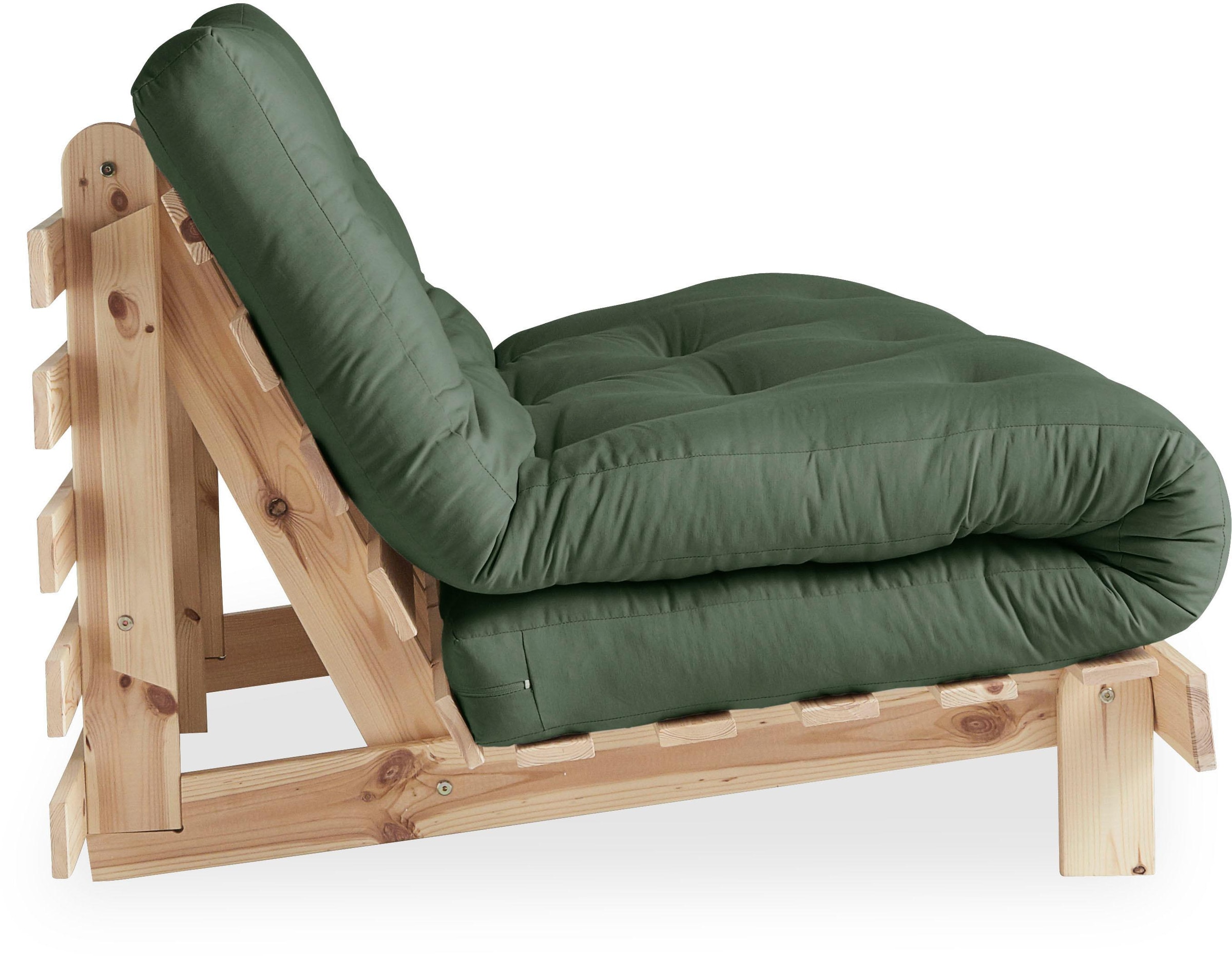 Karup Design Daybett »Roots Schlafsofa, Gästebett, Sofa inkl. Futonmatratze«, Liegefläche 90/140/160 x200 cm, FSC® zertifizierte Kiefer