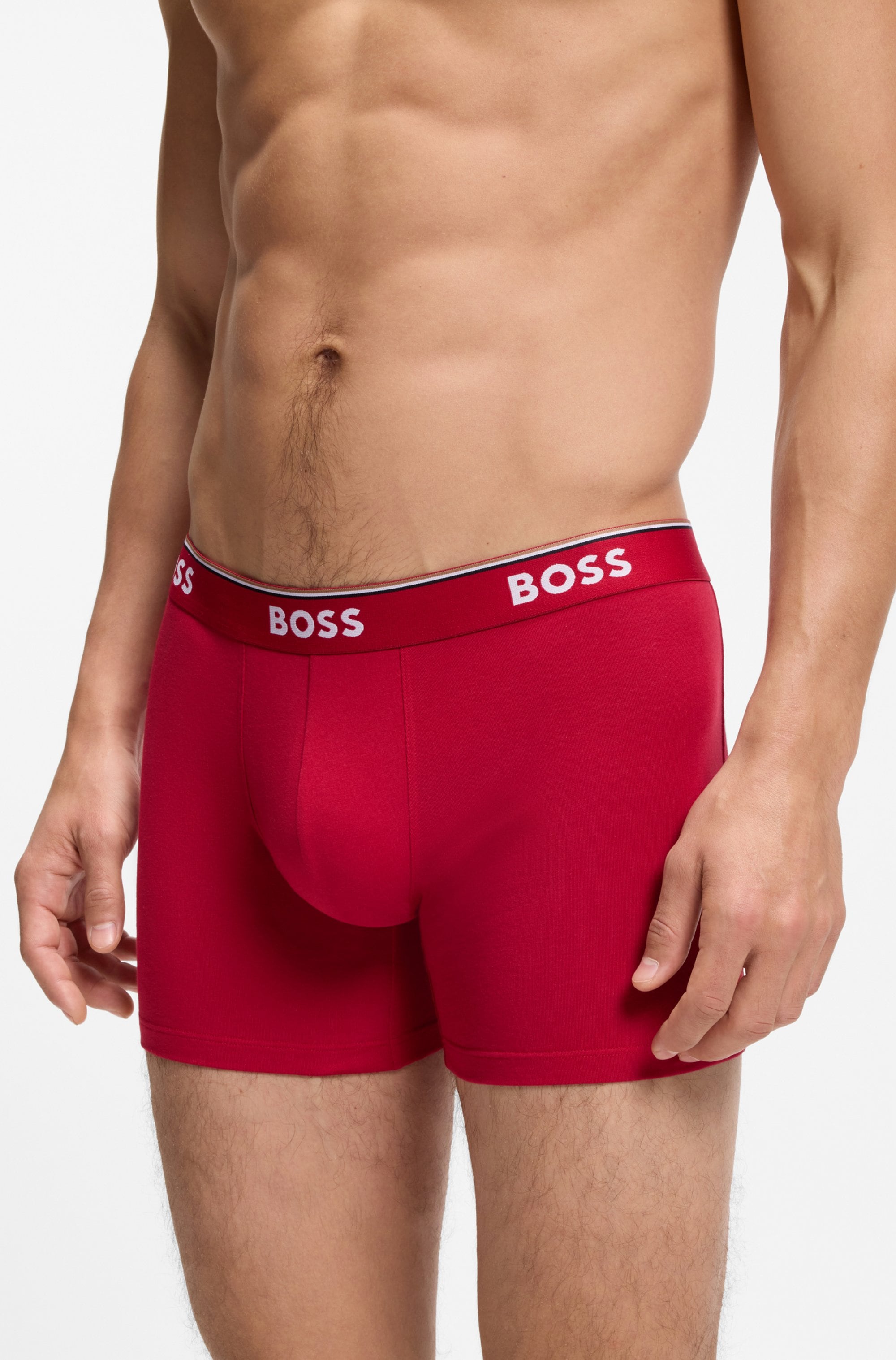 BOSS Boxer »Boxer 3 PACK« mit farblich passendem Webbund