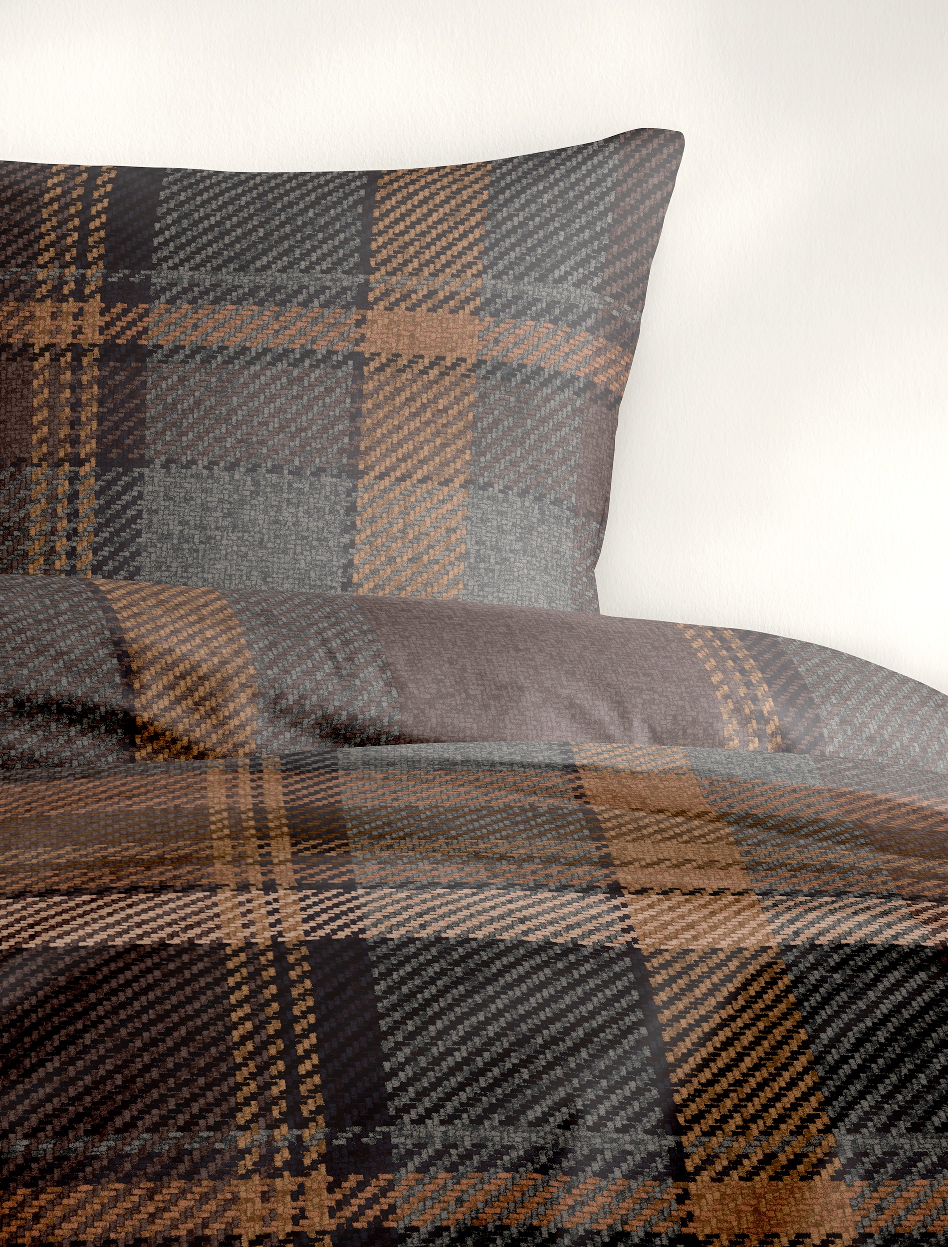 BIERBAUM Bettwäsche »4046« 2 Stk. in Renforcé und Biber aus 100% Baumwolle, kuschelig weich