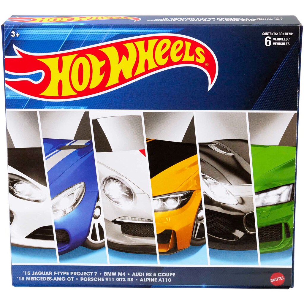 Hot Wheels Spielzeug-Auto »Themed European Car Culture«, (Set, 6 tlg.)