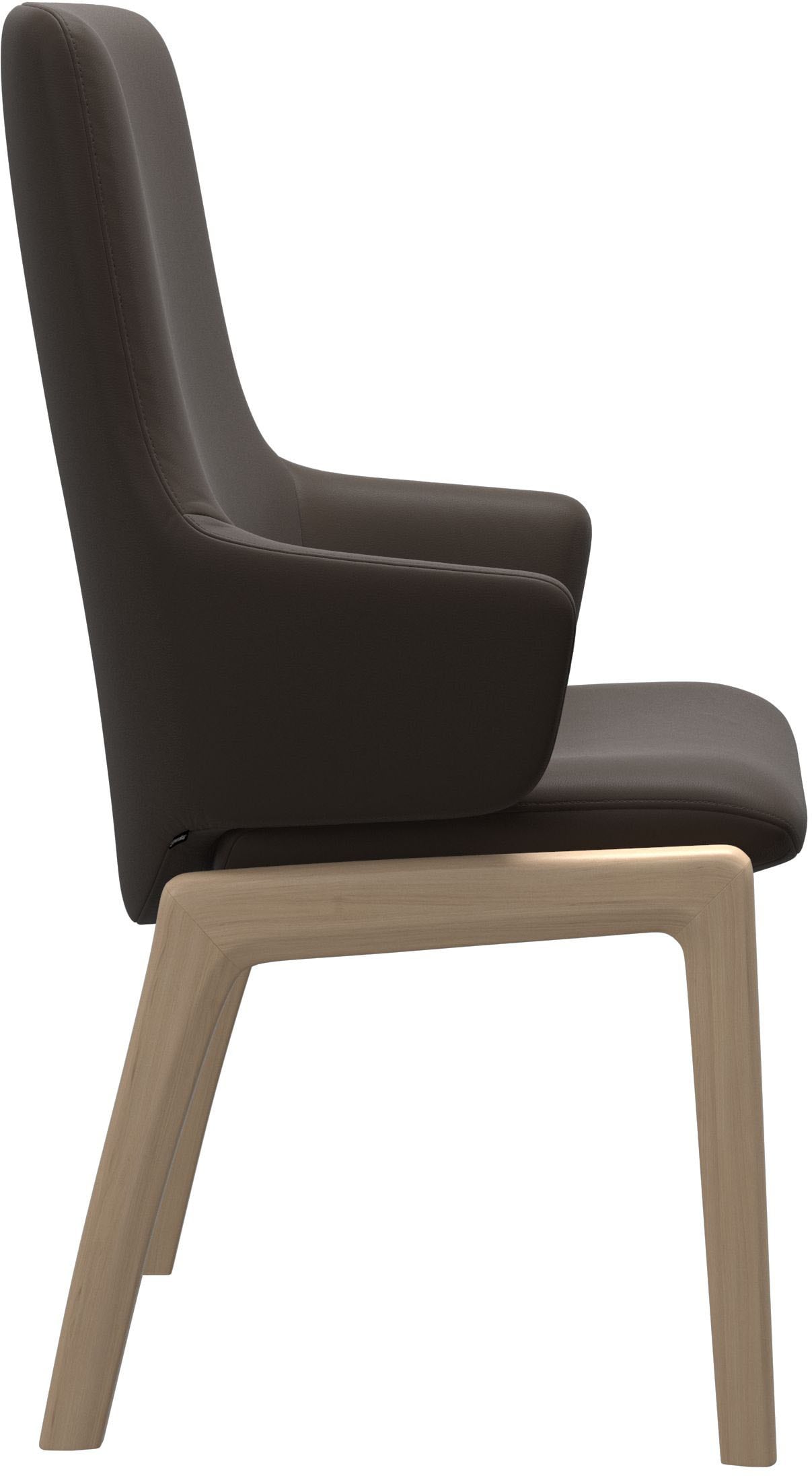 Stressless® Polsterstuhl »Laurel«, Leder BATICK, High Back mit Armlehne, Größe L, mit abgerundeten Beinen in Eiche