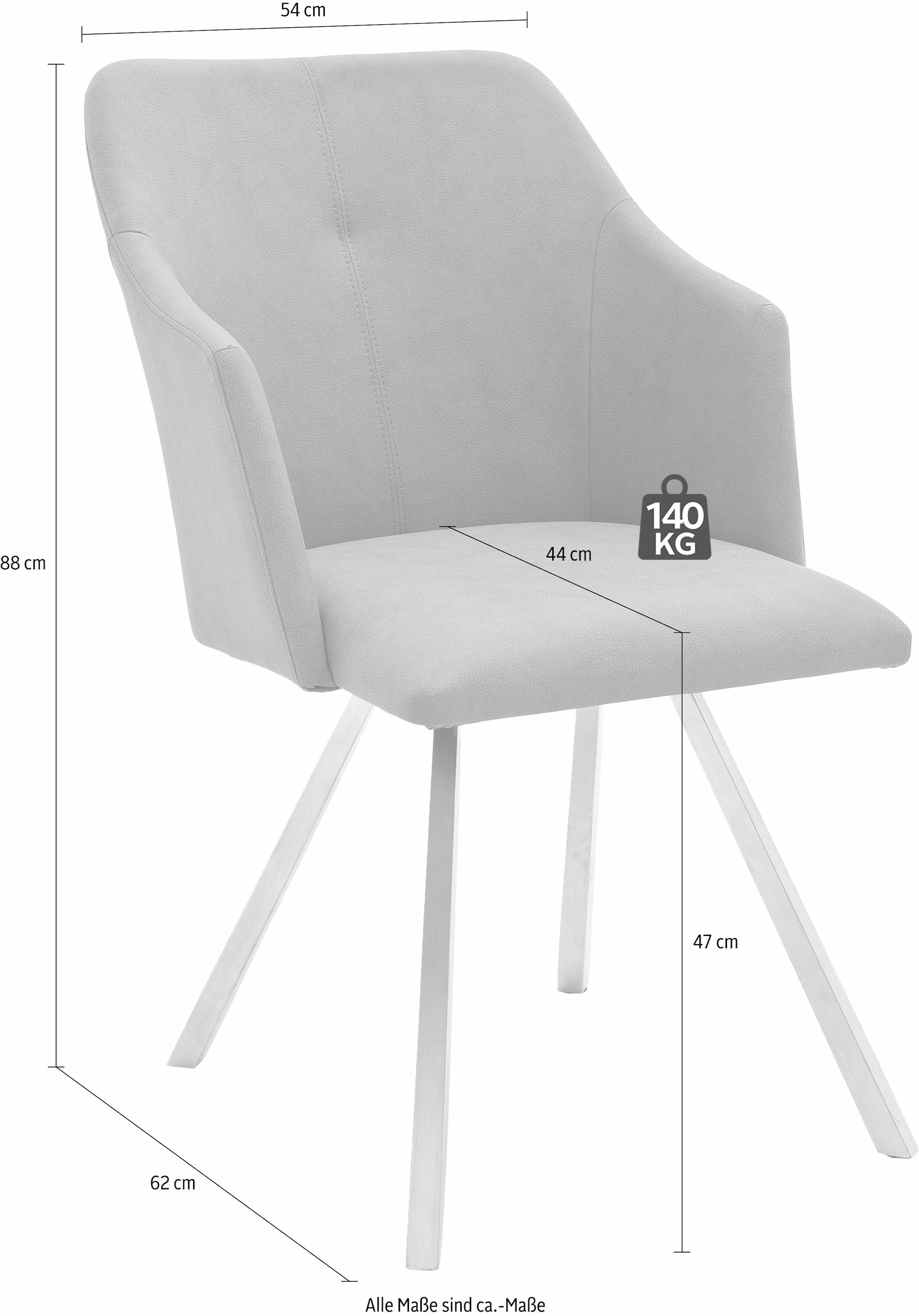 4 Kunstleder, Stuhl St., B-eckig«, MCA 140 Esszimmerstuhl Online kg belastbar Fuß (Set), max. Shop furniture Stuhl 2 OTTO bis »Madita