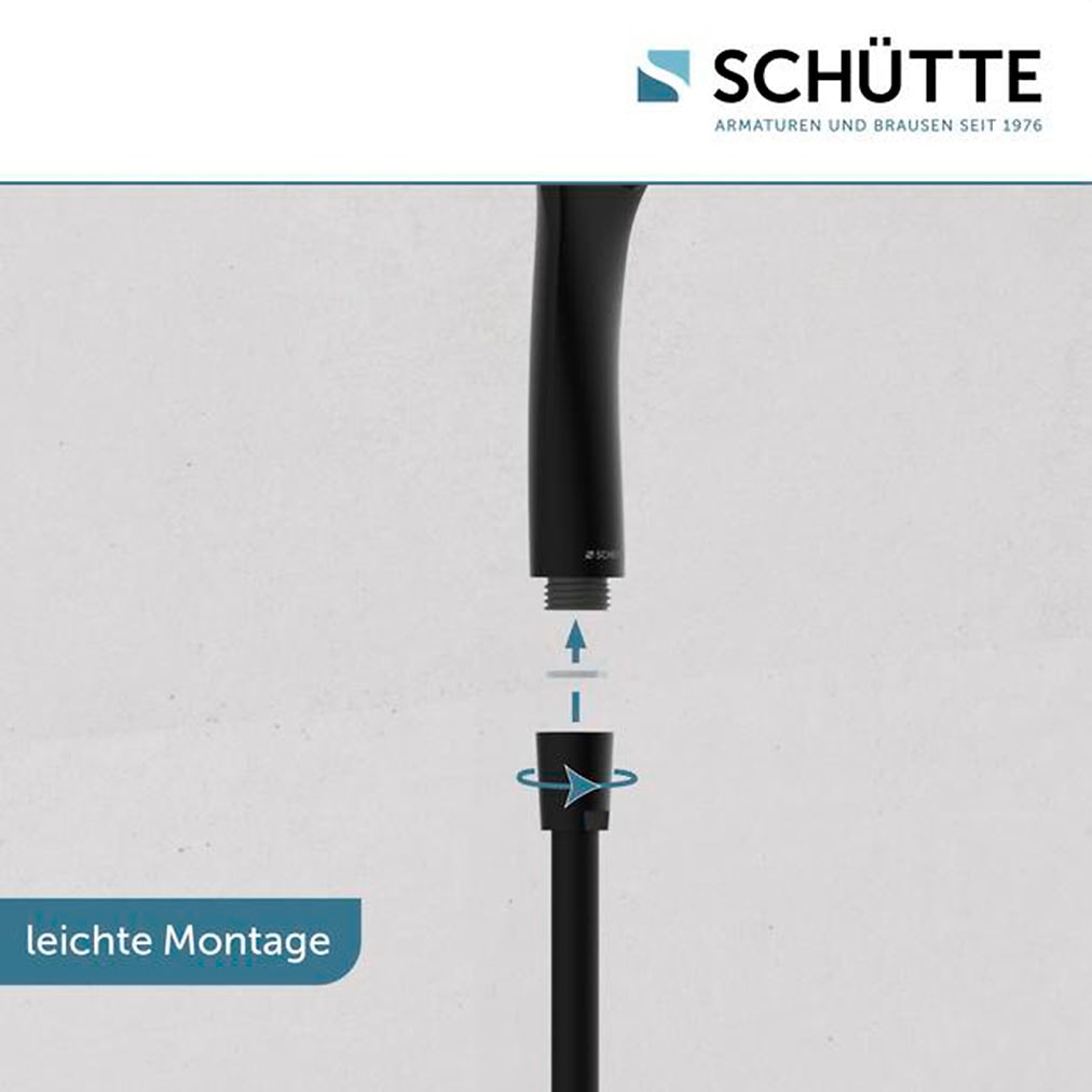 Schütte Brausegarnitur »RAVEN« Regendusche, mit Schlauch und Halterung, Wellness-Duschkopf