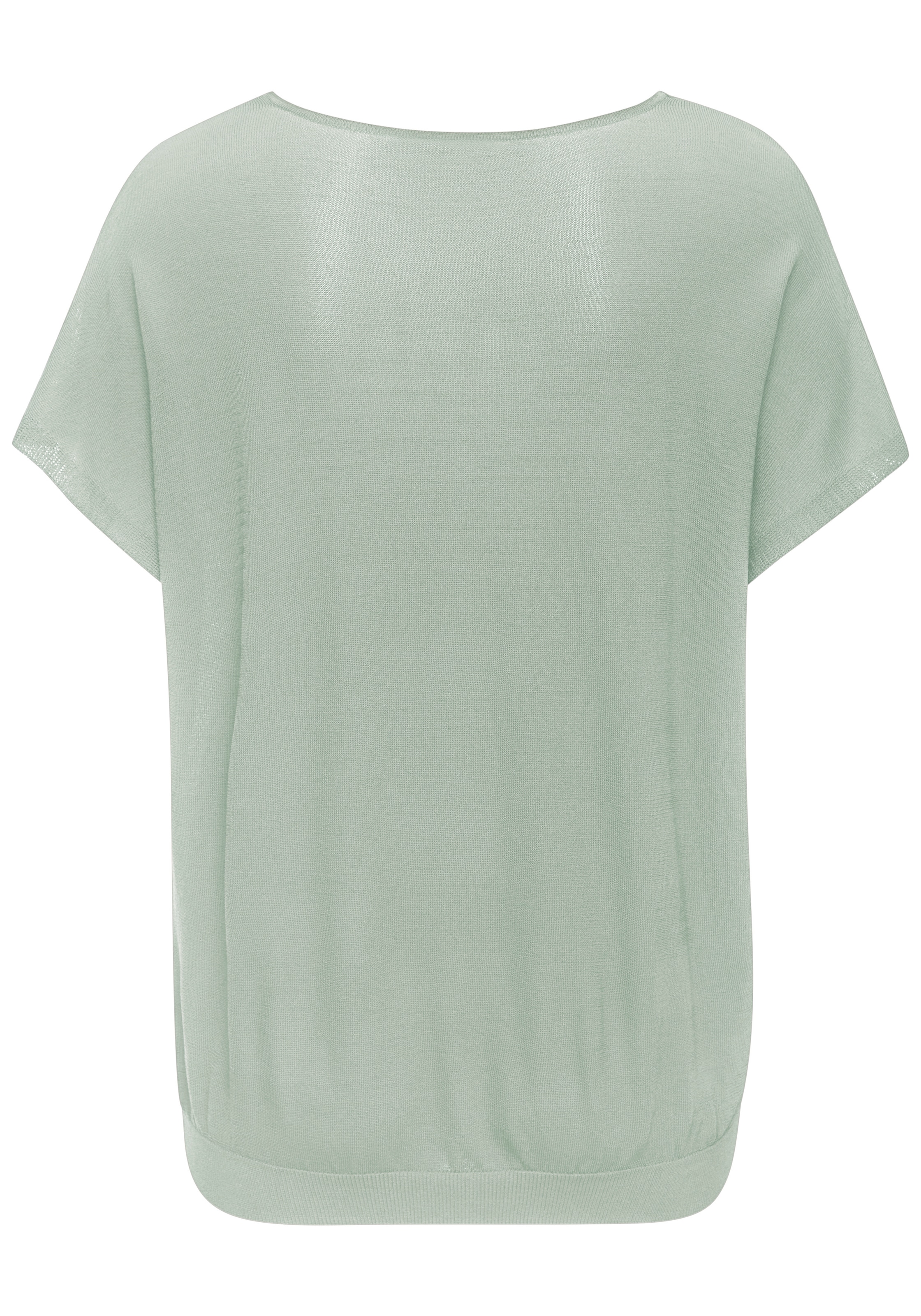 Vivance Kurzarmpullover aus Feinstrick, lockeres Strickshirt