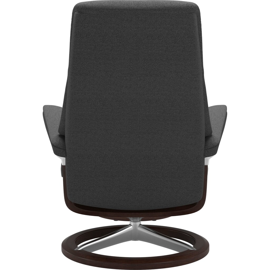 Stressless® Relaxsessel »View«, (Set, Relaxsessel mit Hocker), mit Signature Base, Größe M,Gestell Braun