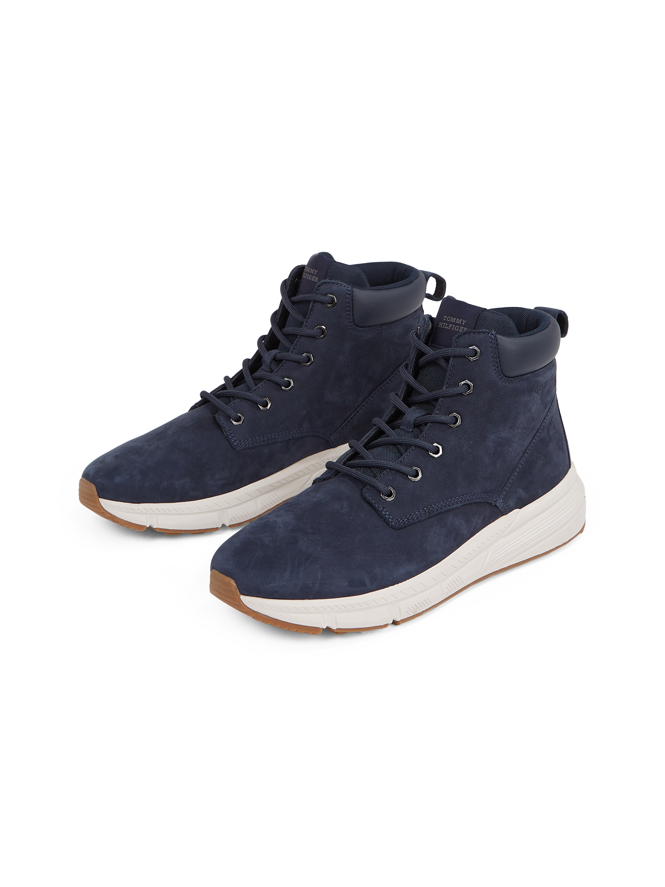 Tommy Hilfiger Schnürboots »LIGHT HILIFIGER NBK HYBRID BOOT«, Freizeitschuh, Boots, Schnürschuh mit gepolstertem Schaftrand
