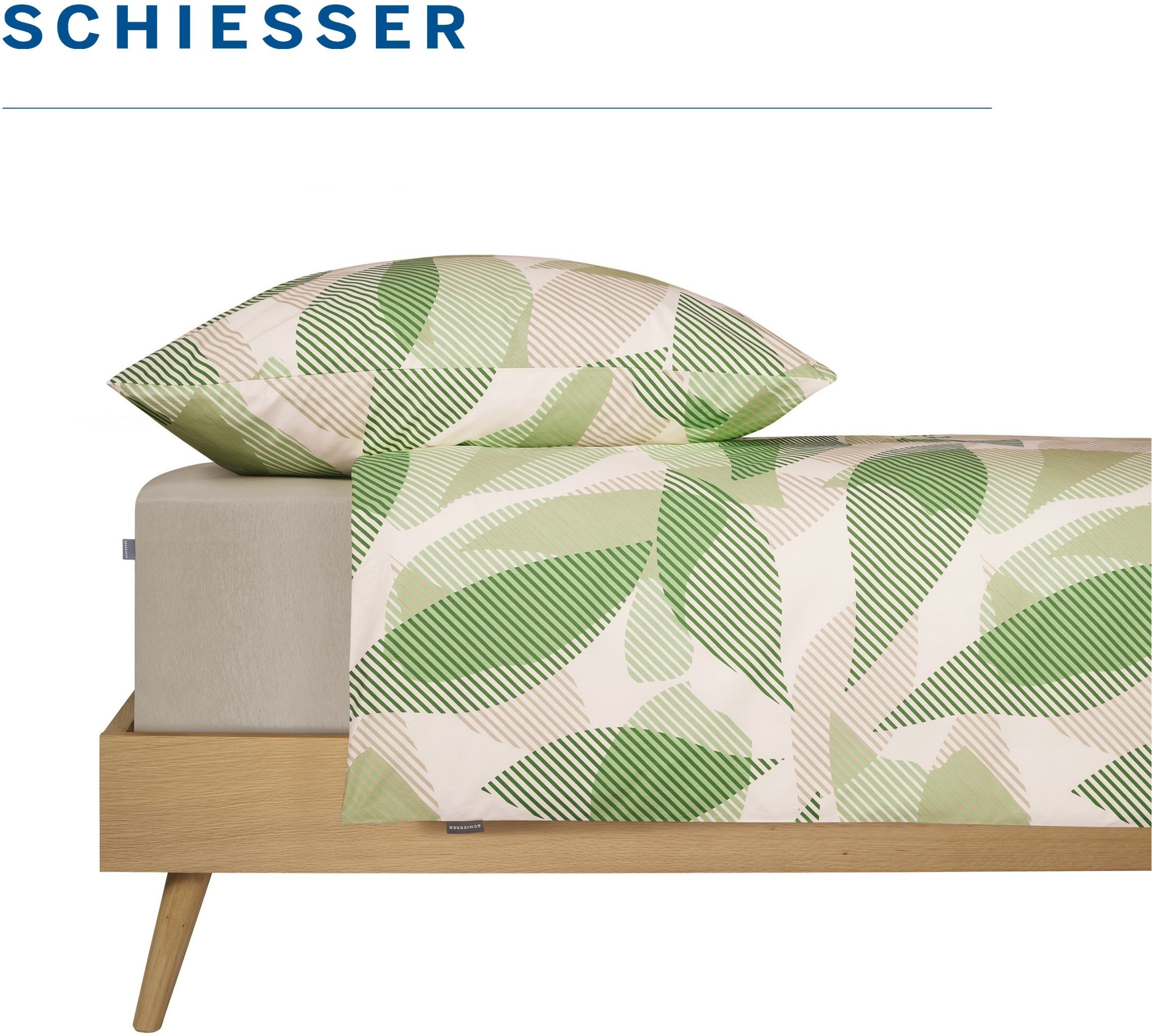 Schiesser Bettwäsche »Lea aus weicher Baumwolle mit einem aufwändigen Grafikdesign« 2 Stk. OEKO-TEX® MADE IN GREEN