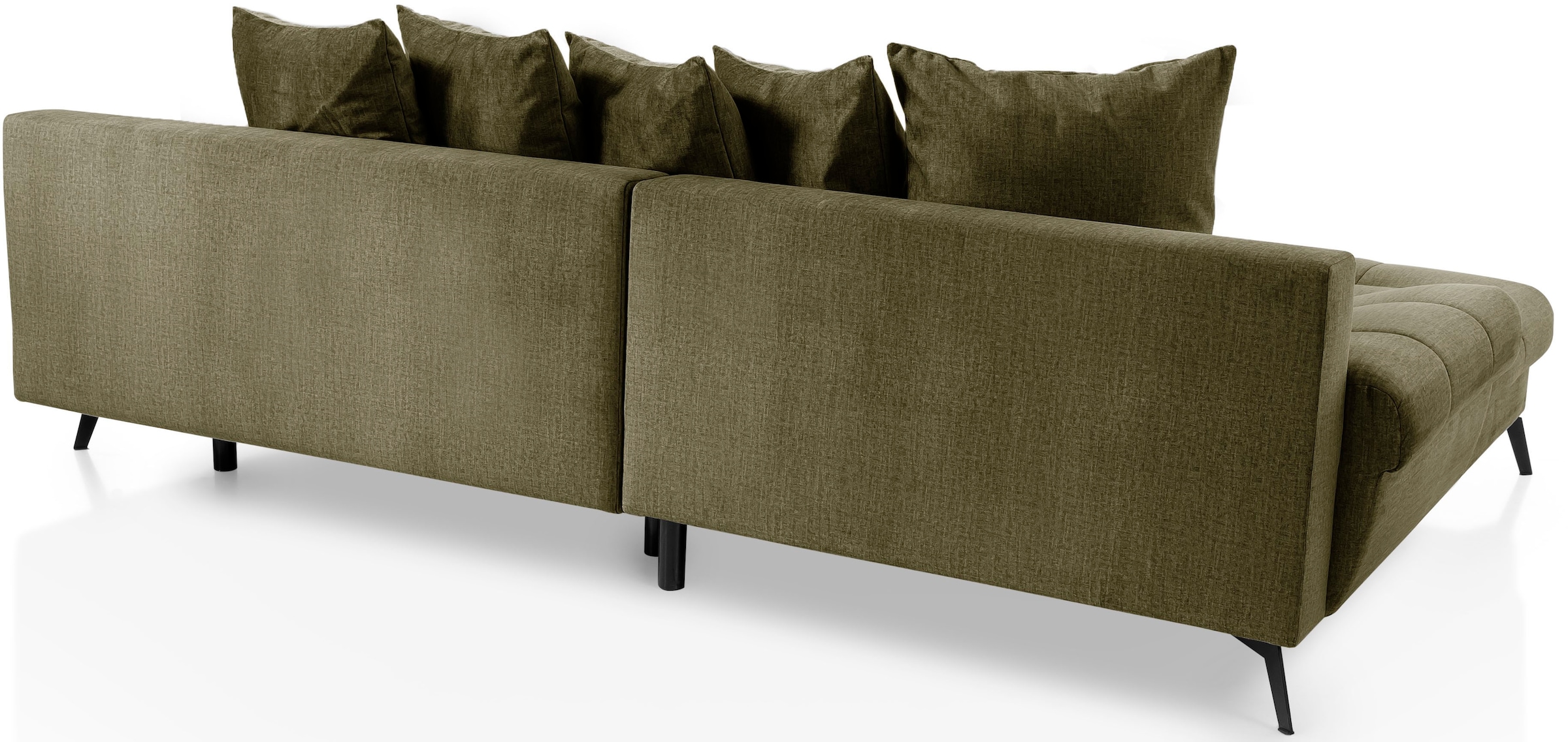 exxpo - sofa fashion Ecksofa »Olmedo, extravagantes Design und toller Sitzkomfort, L-Form«, inklusive Bettfunktion, Bettkasten und Rückenkissen