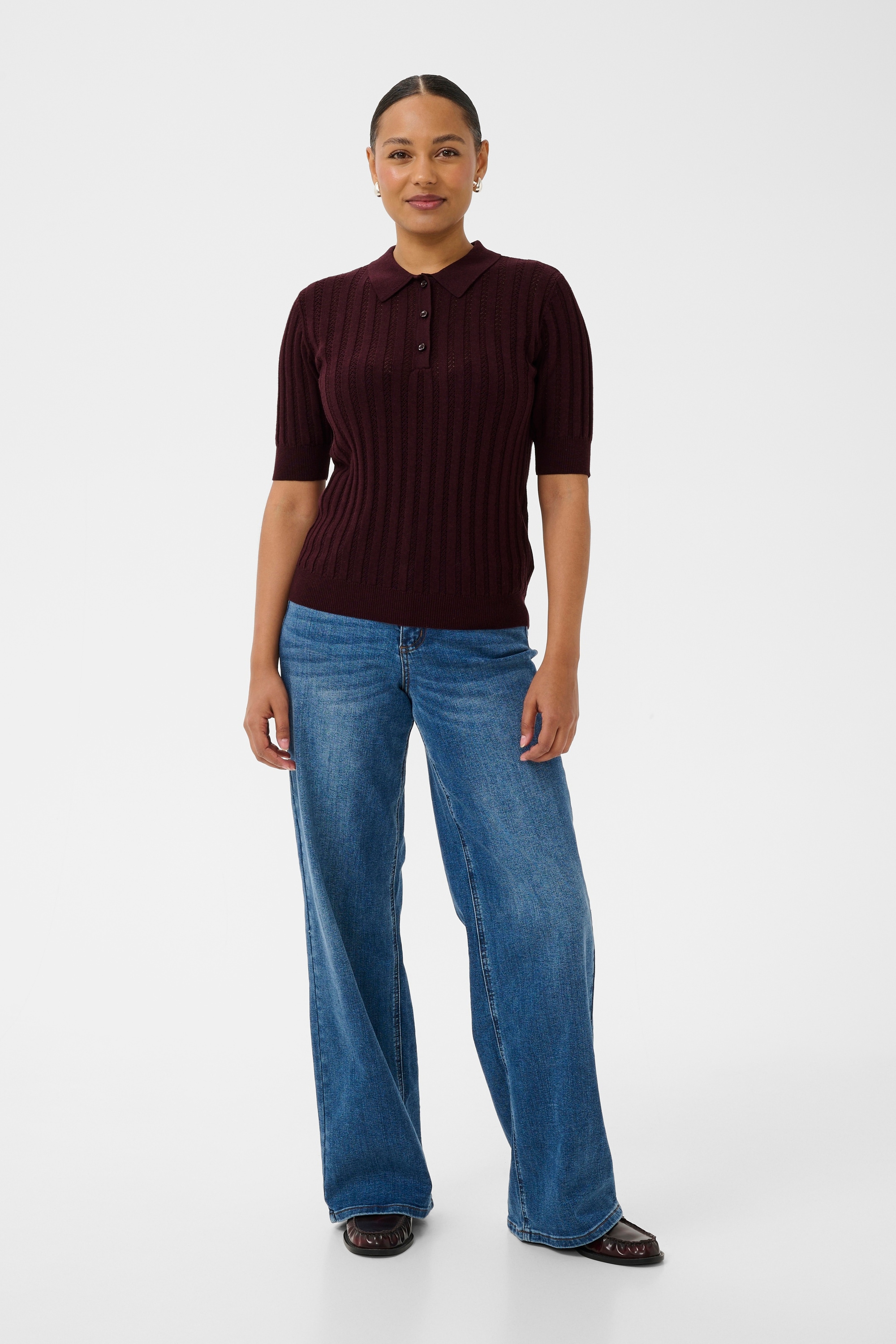 KAFFE Longtop »Damen Kurzarm-Bluse KAbirma«