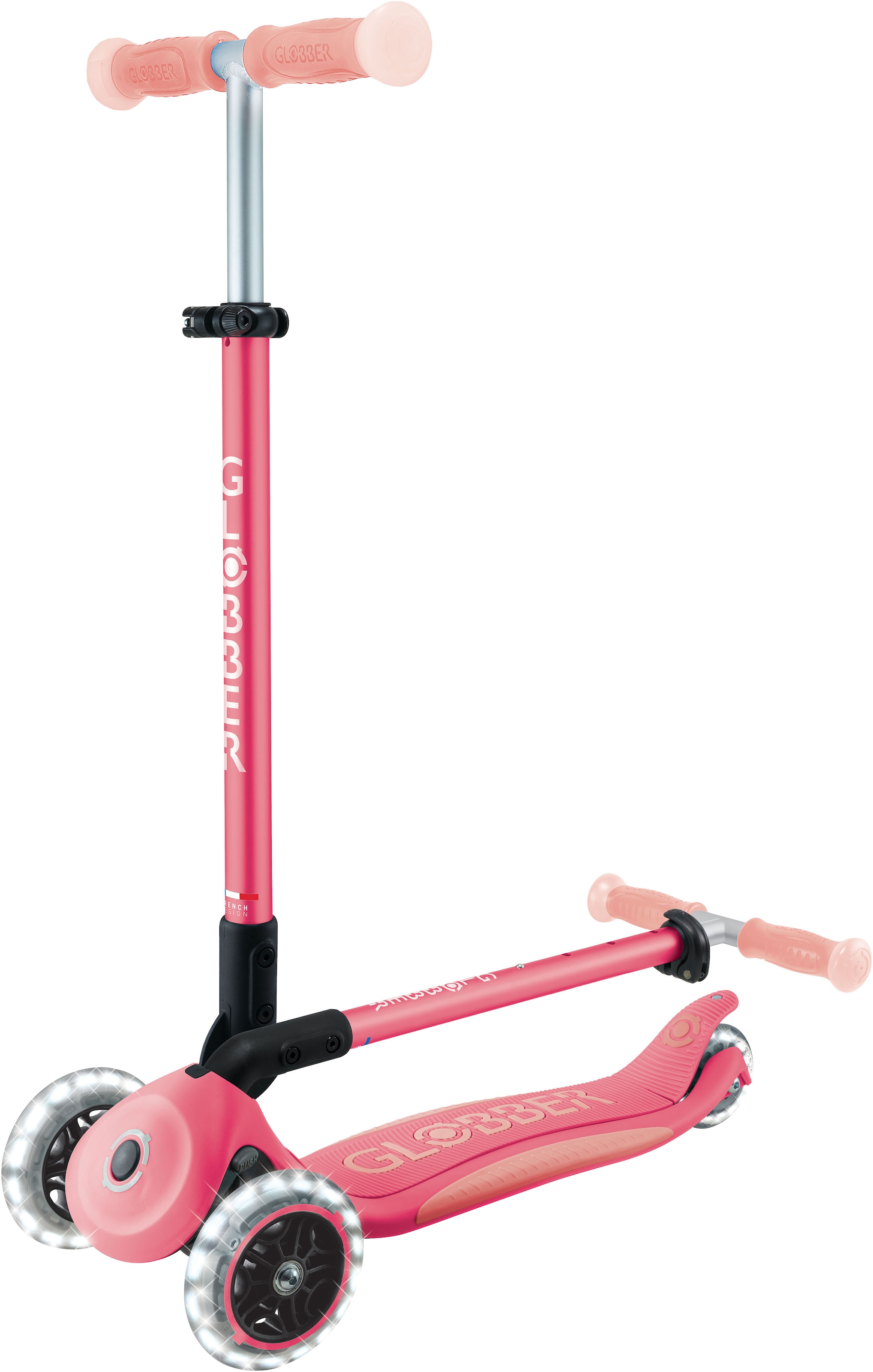 Globber Tretroller »ELITE GLOW LIGHTS, mit Leuchtrollen und Glow-Effekt«